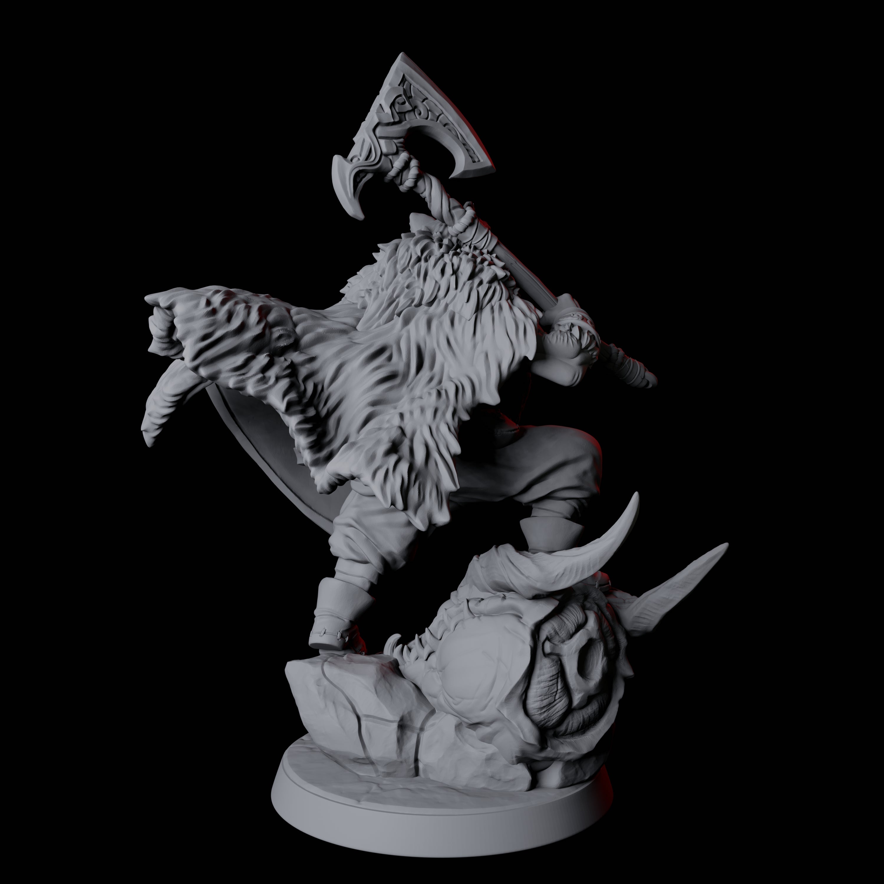 Victorious Northman Barbarian Chief Miniature for Dungeons and Dragons, Pathfinder or other TTRPGs