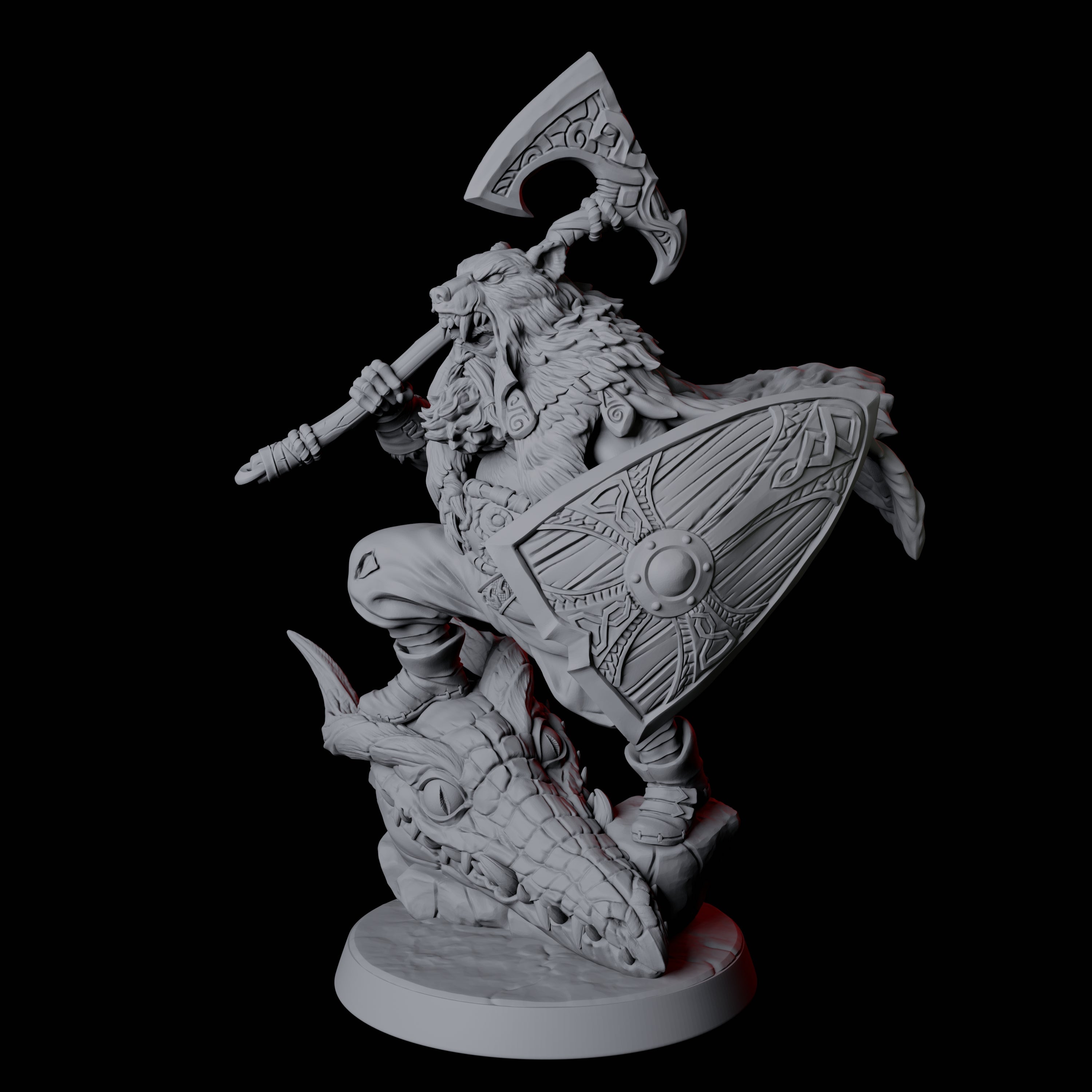 Victorious Northman Barbarian Chief Miniature for Dungeons and Dragons, Pathfinder or other TTRPGs