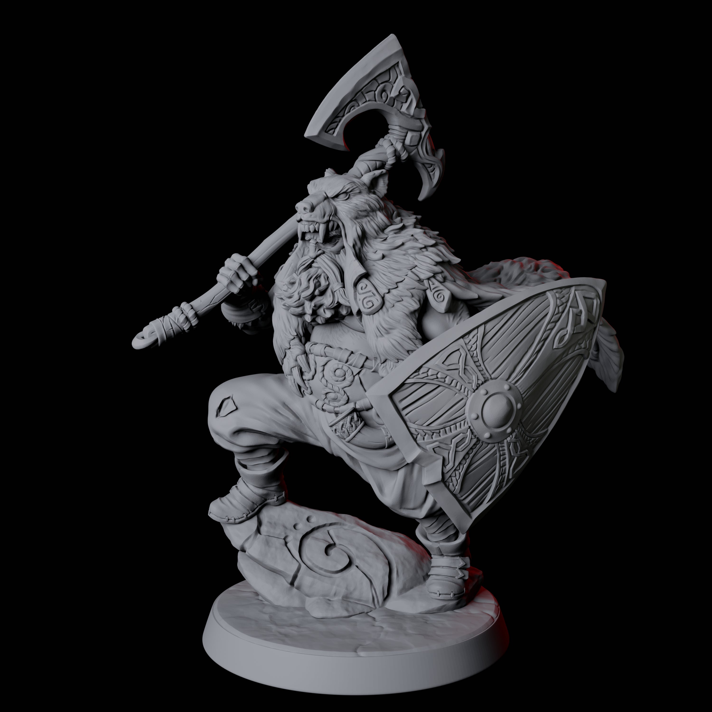 Victorious Northman Barbarian Chief Miniature for Dungeons and Dragons, Pathfinder or other TTRPGs