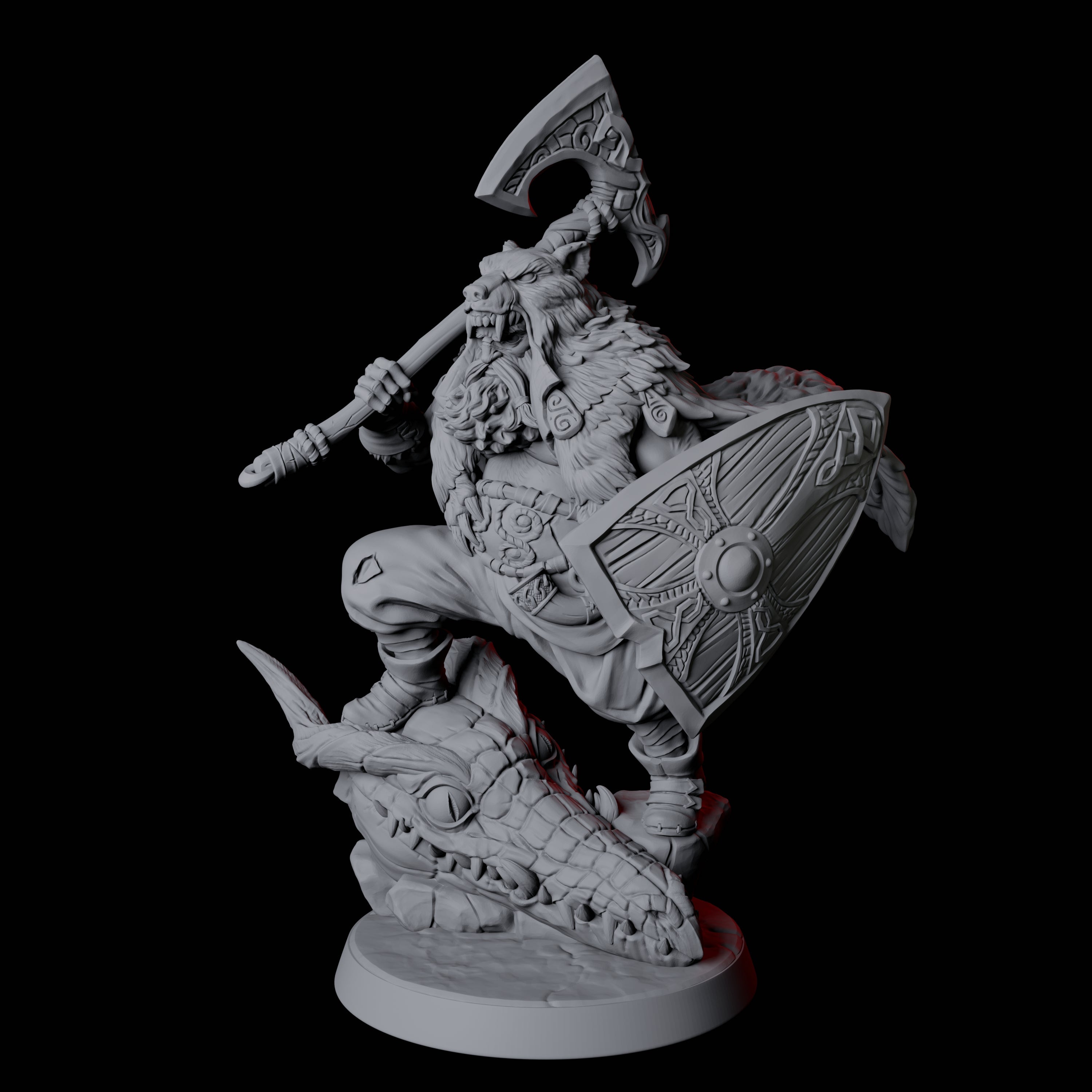 Victorious Northman Barbarian Chief Miniature for Dungeons and Dragons, Pathfinder or other TTRPGs