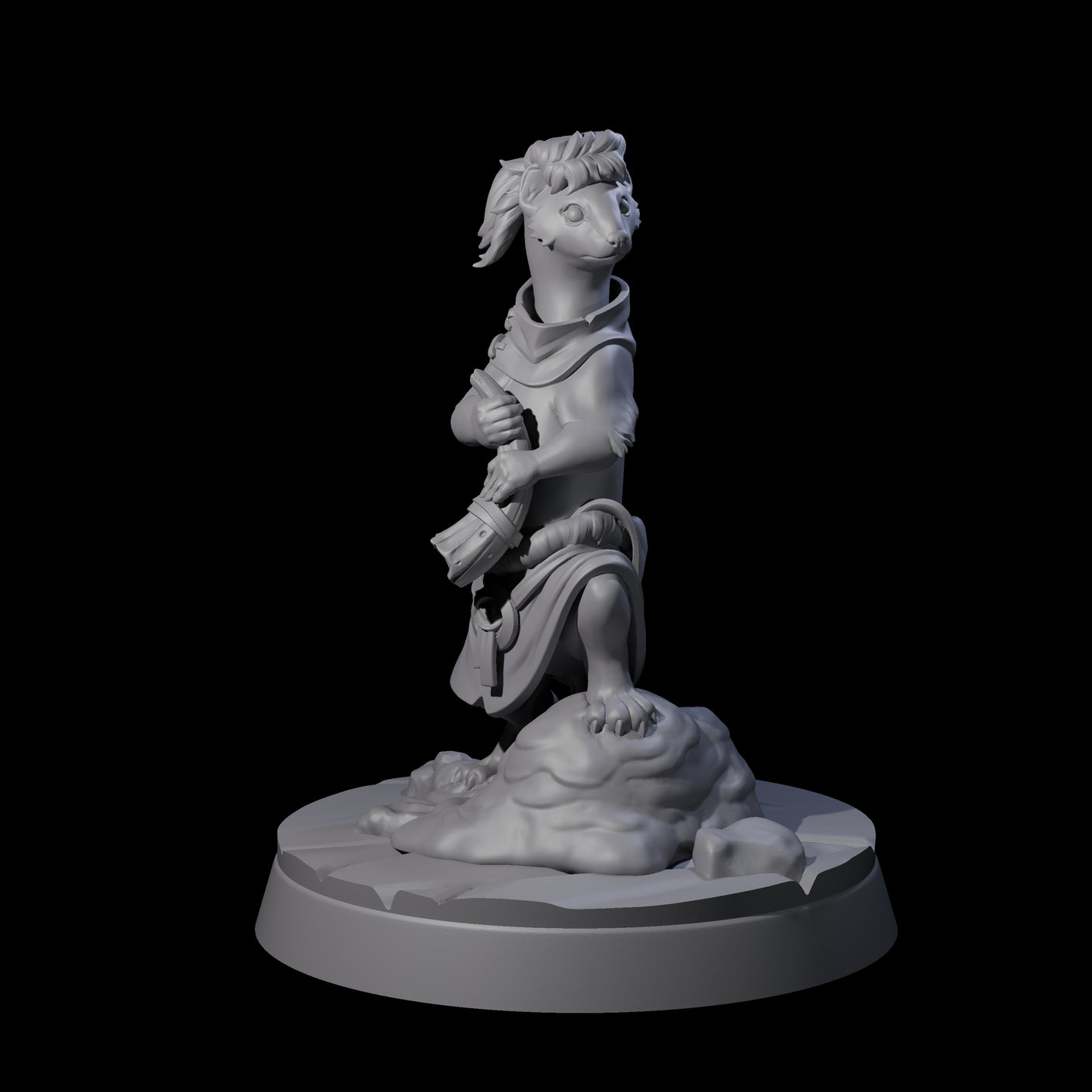 Vigilant Ferret Scout Miniature for Dungeons and Dragons, Pathfinder or other TTRPGs