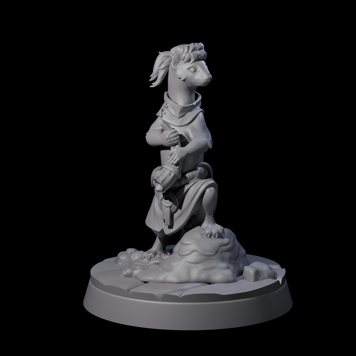 Vigilant Ferret Scout Miniature for Dungeons and Dragons, Pathfinder or other TTRPGs