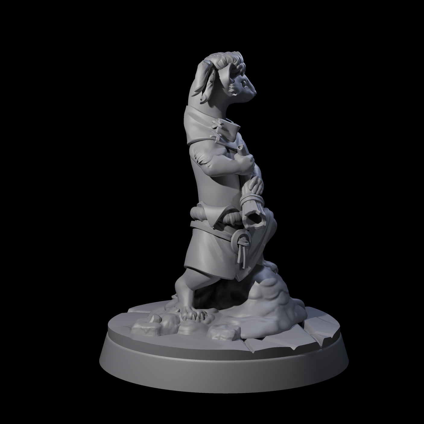 Vigilant Ferret Scout Miniature for Dungeons and Dragons, Pathfinder or other TTRPGs