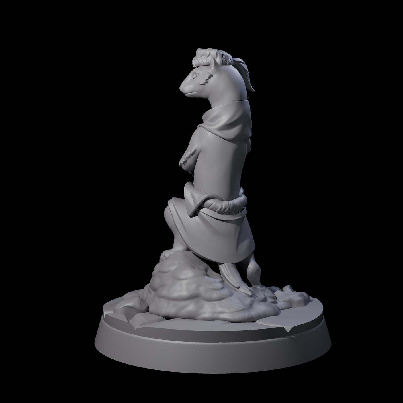 Vigilant Ferret Scout Miniature for Dungeons and Dragons, Pathfinder or other TTRPGs