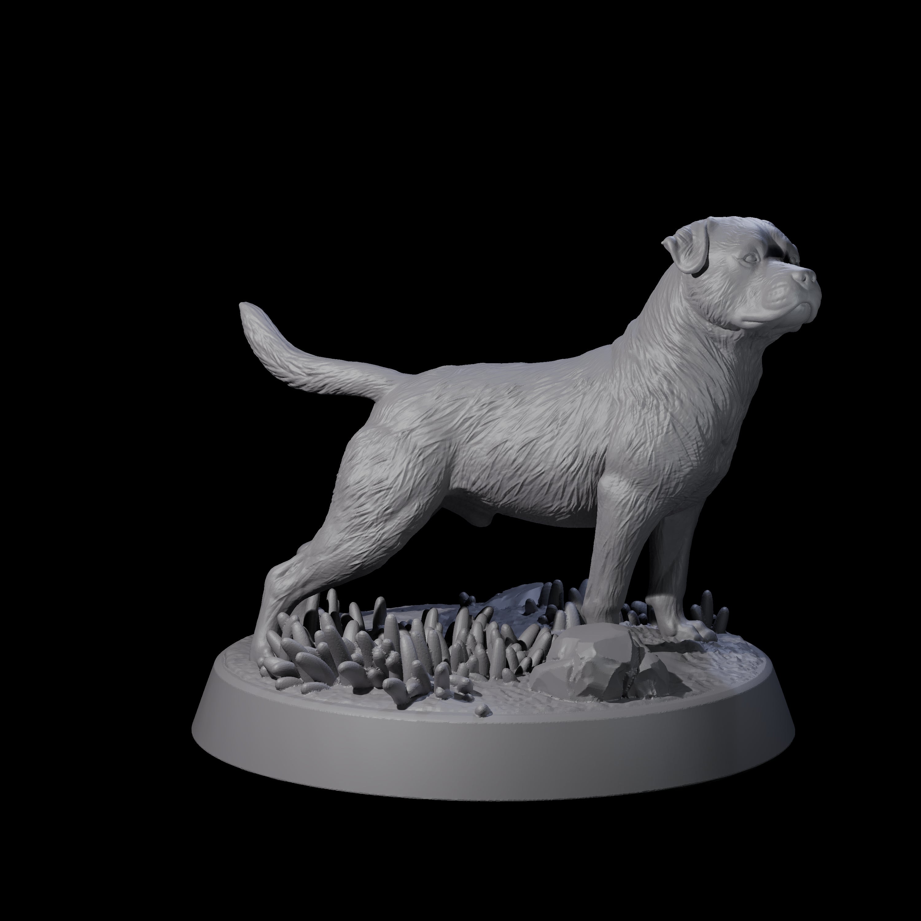 Vigilant Guard Dog A Miniature for Dungeons and Dragons, Pathfinder or other TTRPGs