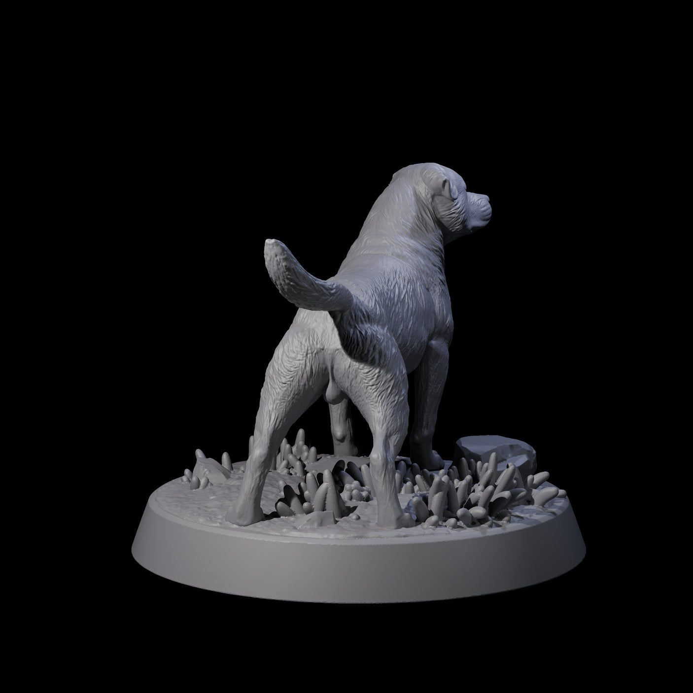 Vigilant Guard Dog A Miniature for Dungeons and Dragons, Pathfinder or other TTRPGs