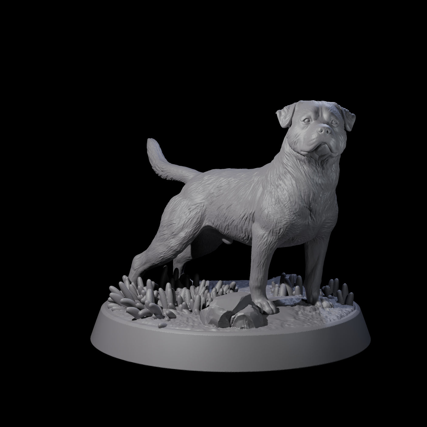 Vigilant Guard Dog A Miniature for Dungeons and Dragons, Pathfinder or other TTRPGs