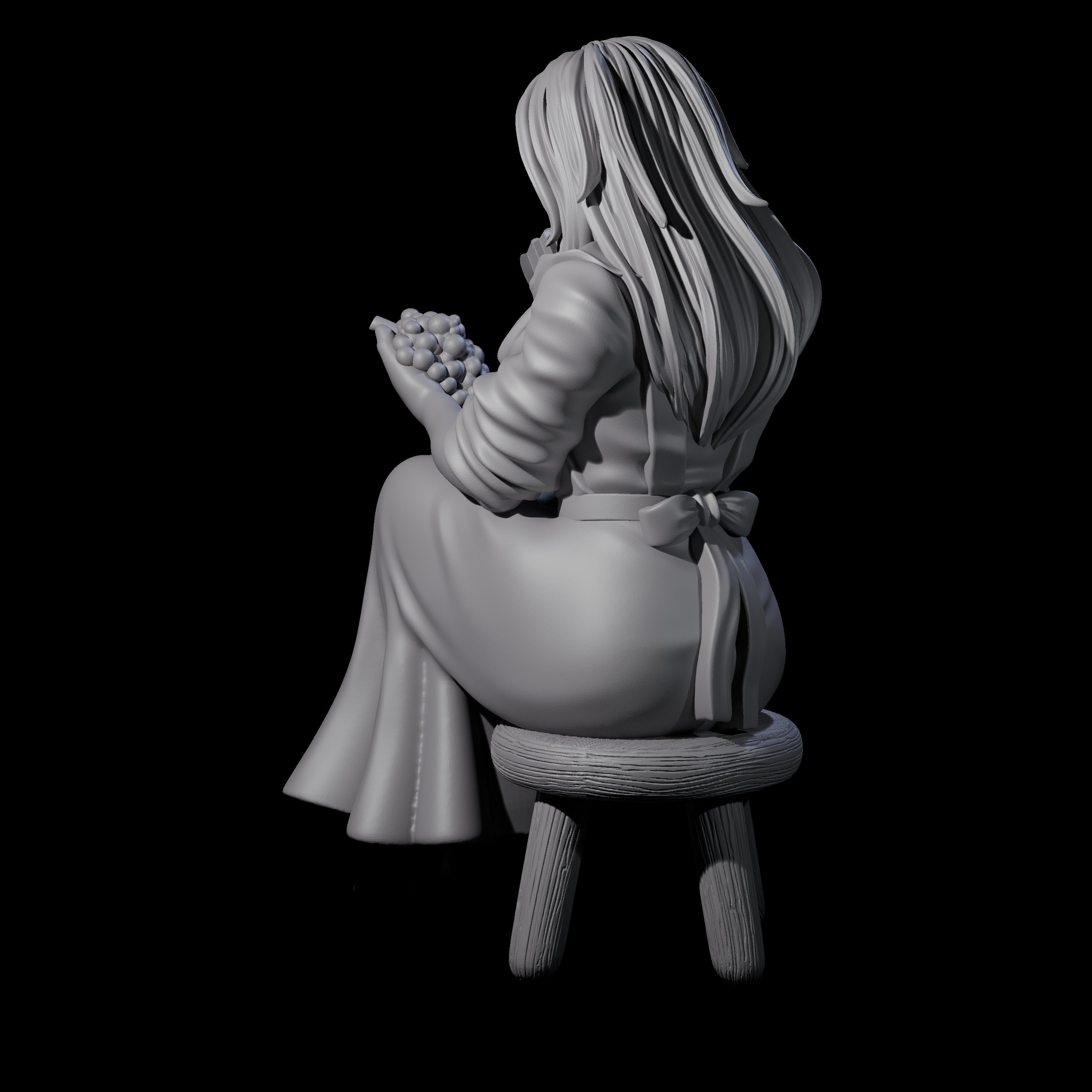 Violett - Young Villager on a break Miniature for Dungeons and Dragons, Pathfinder or other TTRPGs