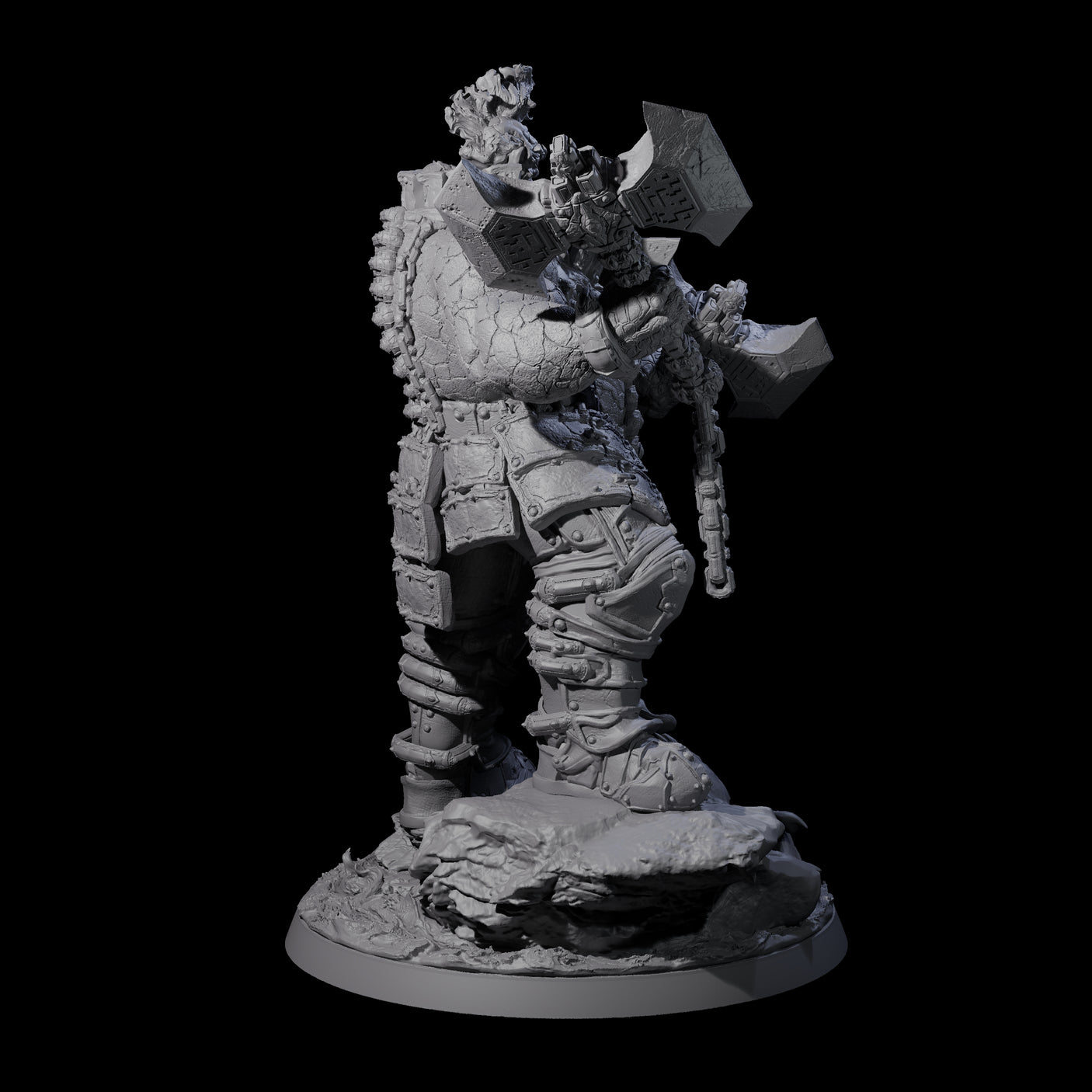 Volcanic Fire Giant Warrior Miniature for Dungeons and Dragons, Pathfinder or other TTRPGs