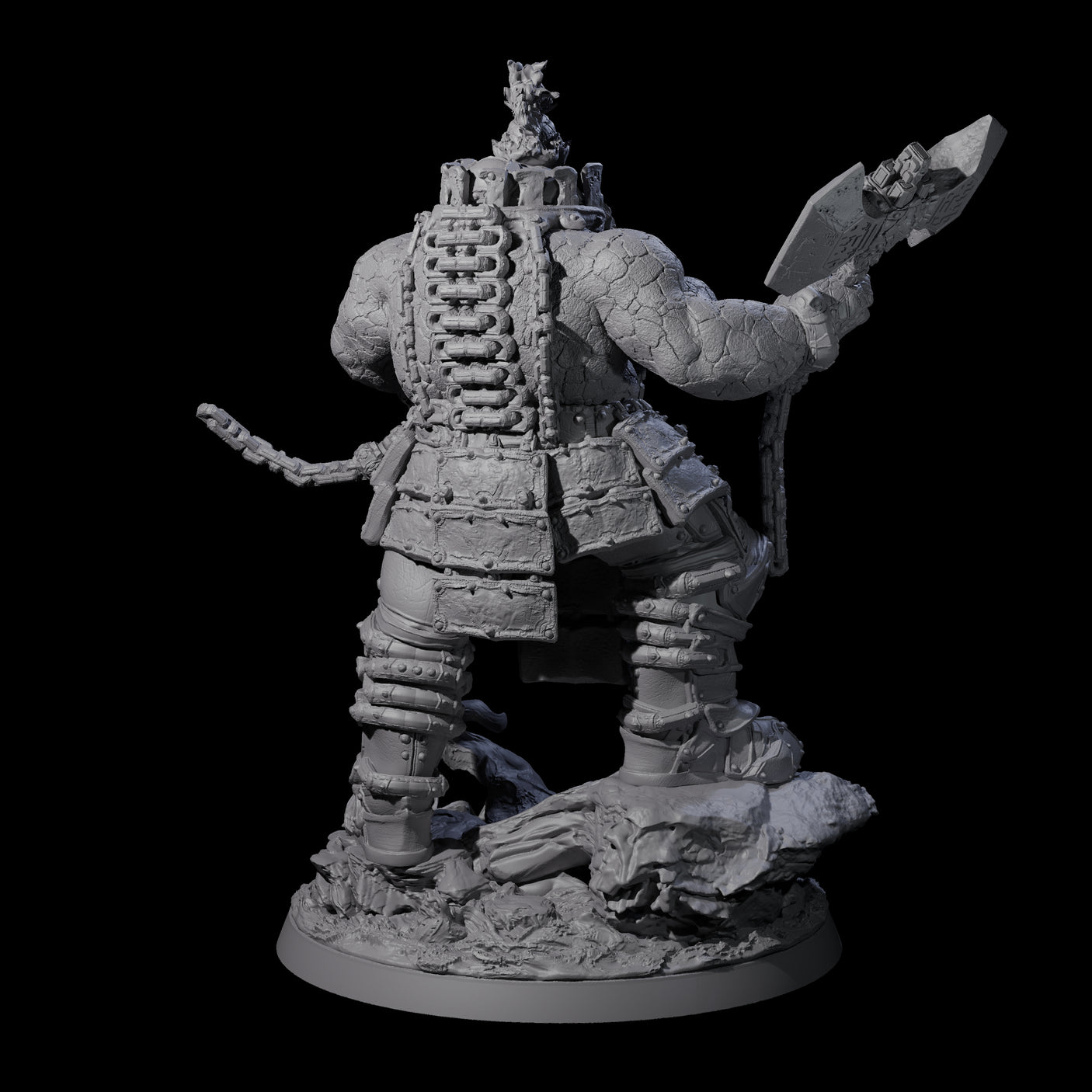 Volcanic Fire Giant Warrior Miniature for Dungeons and Dragons, Pathfinder or other TTRPGs