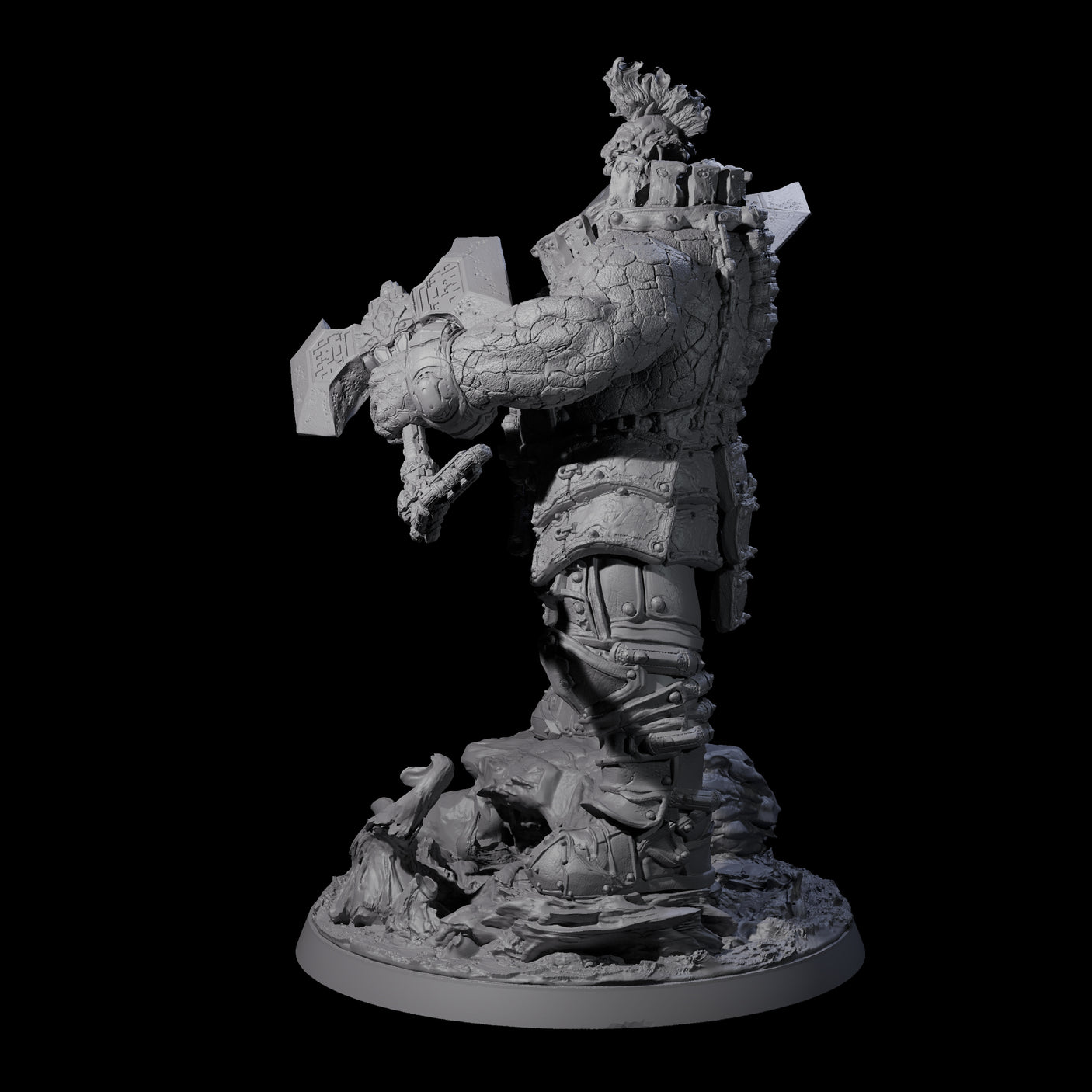 Volcanic Fire Giant Warrior Miniature for Dungeons and Dragons, Pathfinder or other TTRPGs