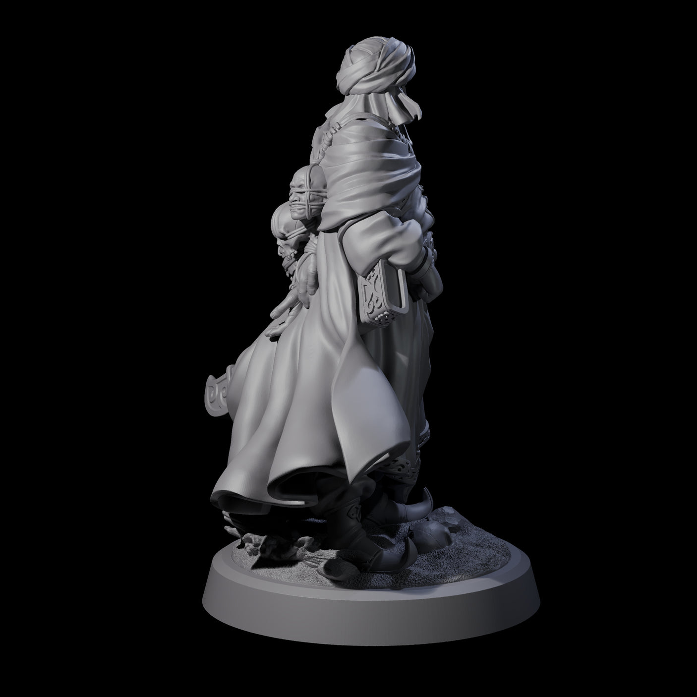 Wandering Desert Warrior Miniature for Dungeons and Dragons, Pathfinder or other TTRPGs