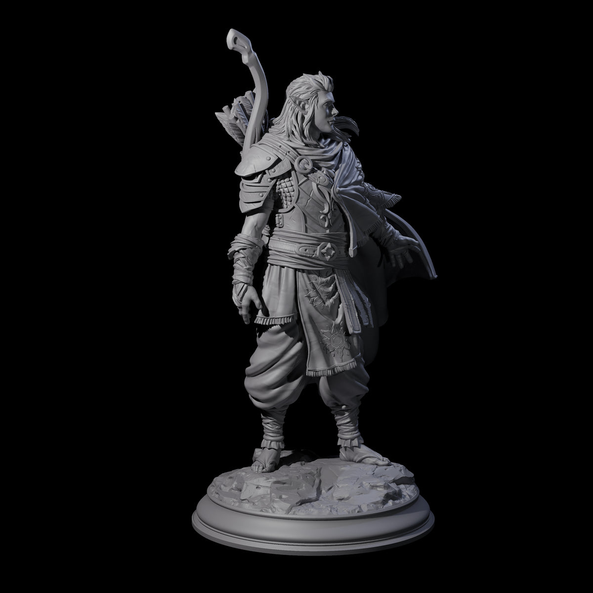 Wandering Elf Paladin Miniature for Dungeons and Dragons, Pathfinder or other TTRPGs