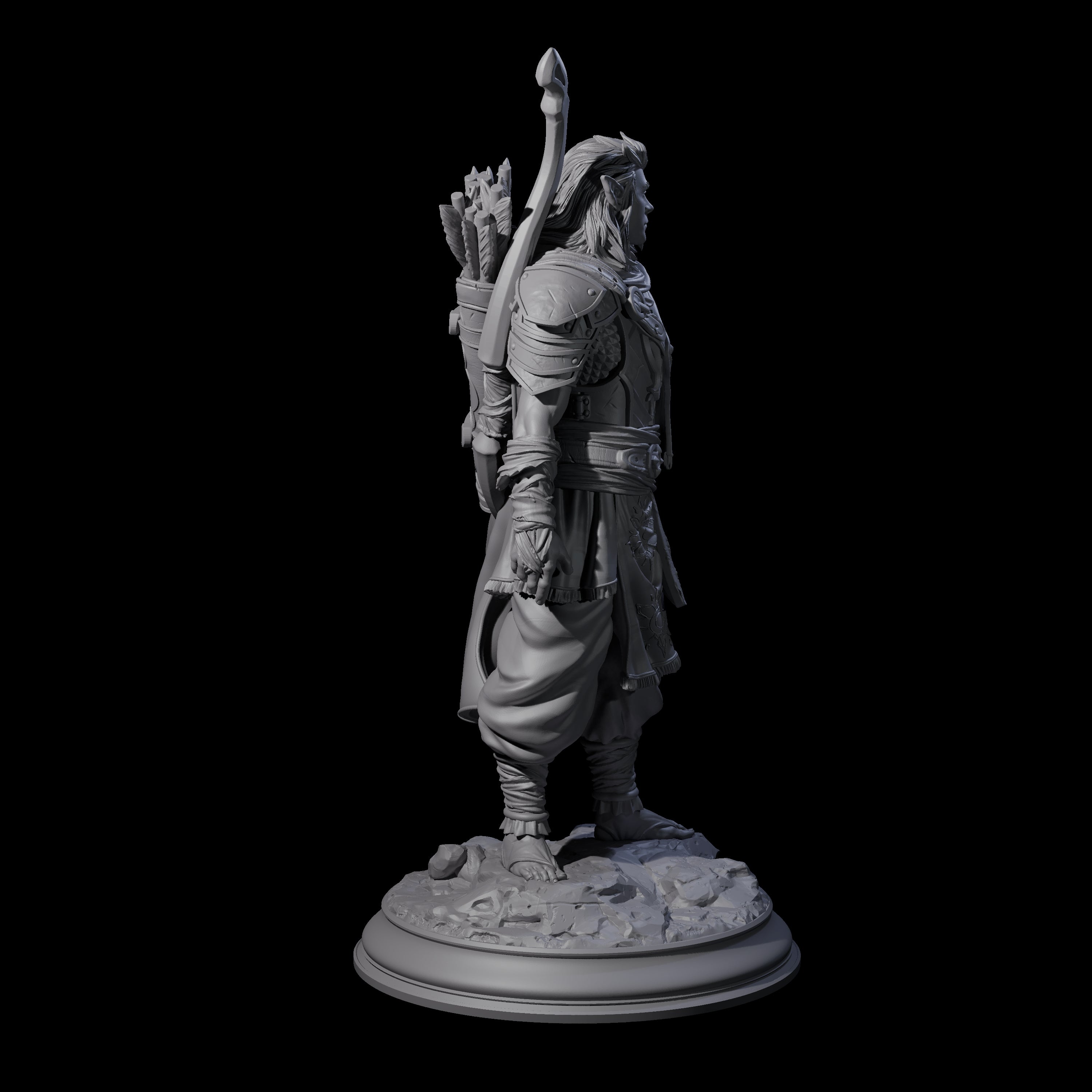 Wandering Elf Paladin Miniature for Dungeons and Dragons, Pathfinder or other TTRPGs