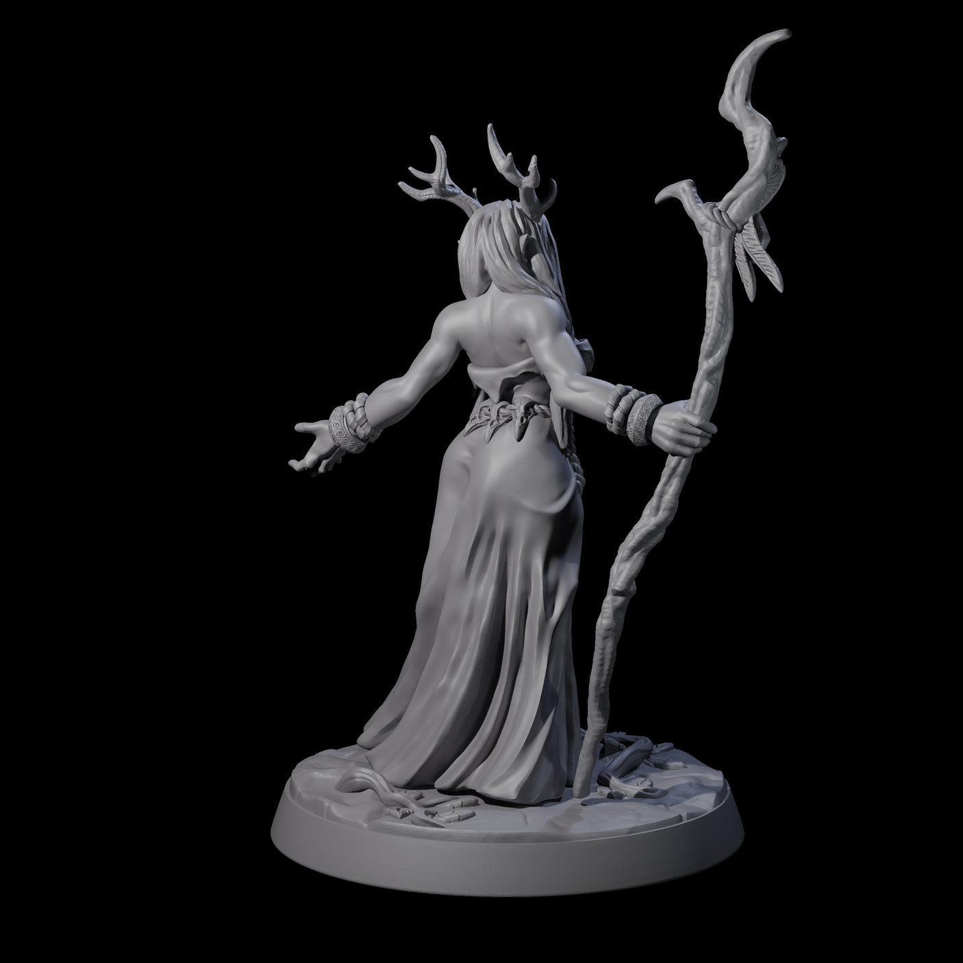 Wandering Horned Archfey Miniature for Dungeons and Dragons, Pathfinder or other TTRPGs