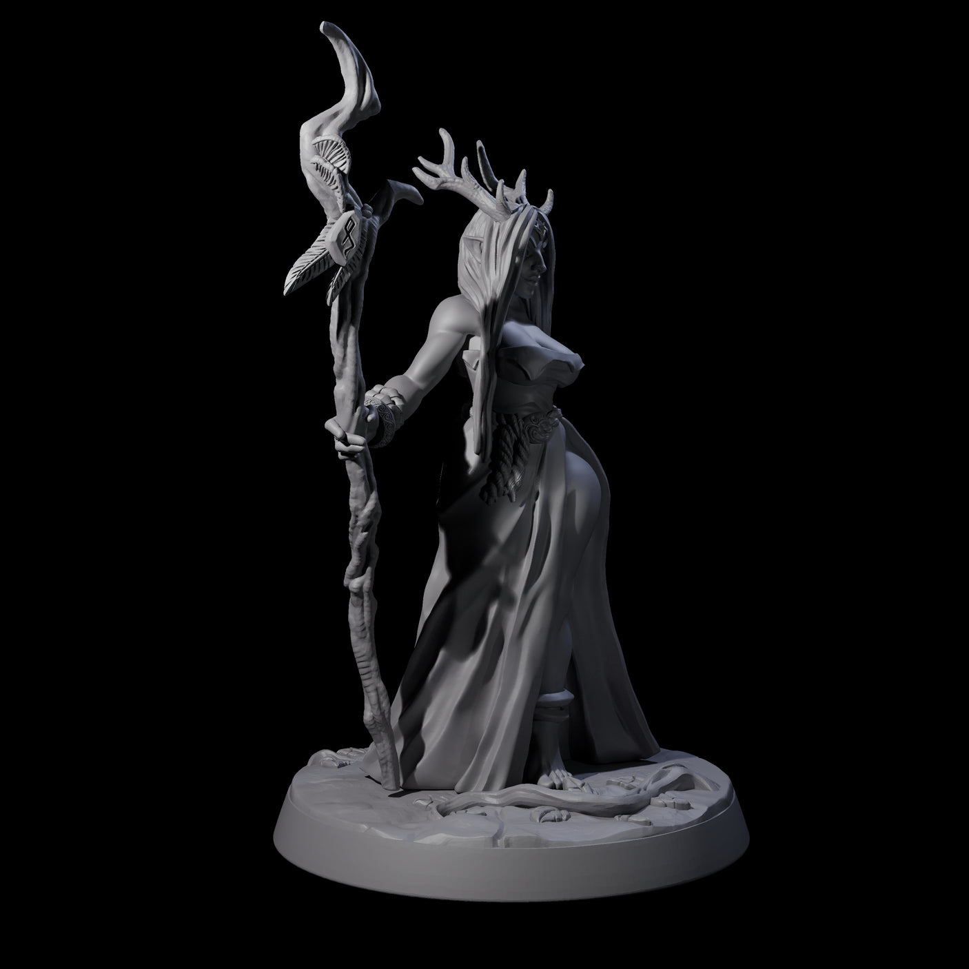 Wandering Horned Archfey Miniature for Dungeons and Dragons, Pathfinder or other TTRPGs