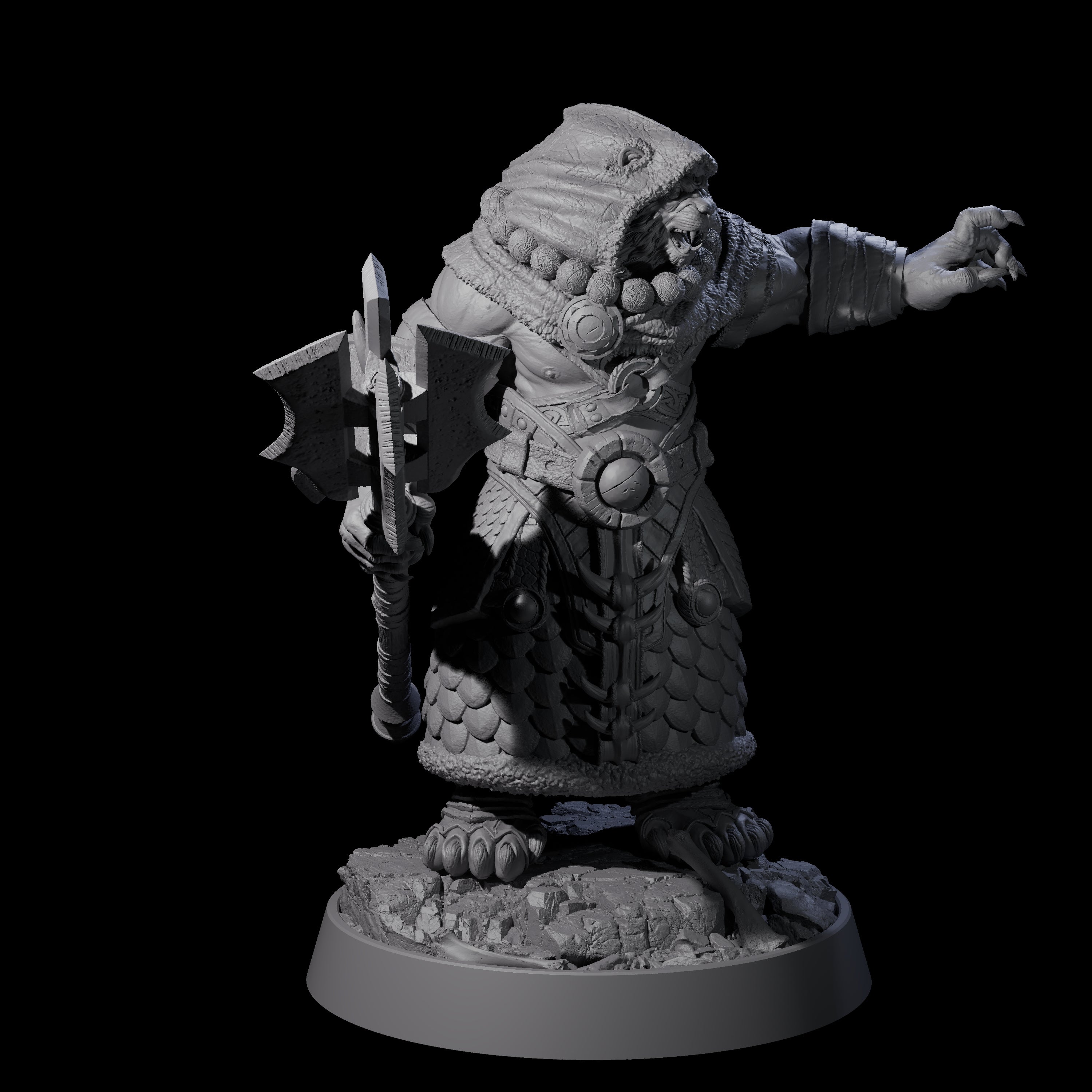 Wandering Leonin Nomad B Miniature for Dungeons and Dragons, Pathfinder or other TTRPGs