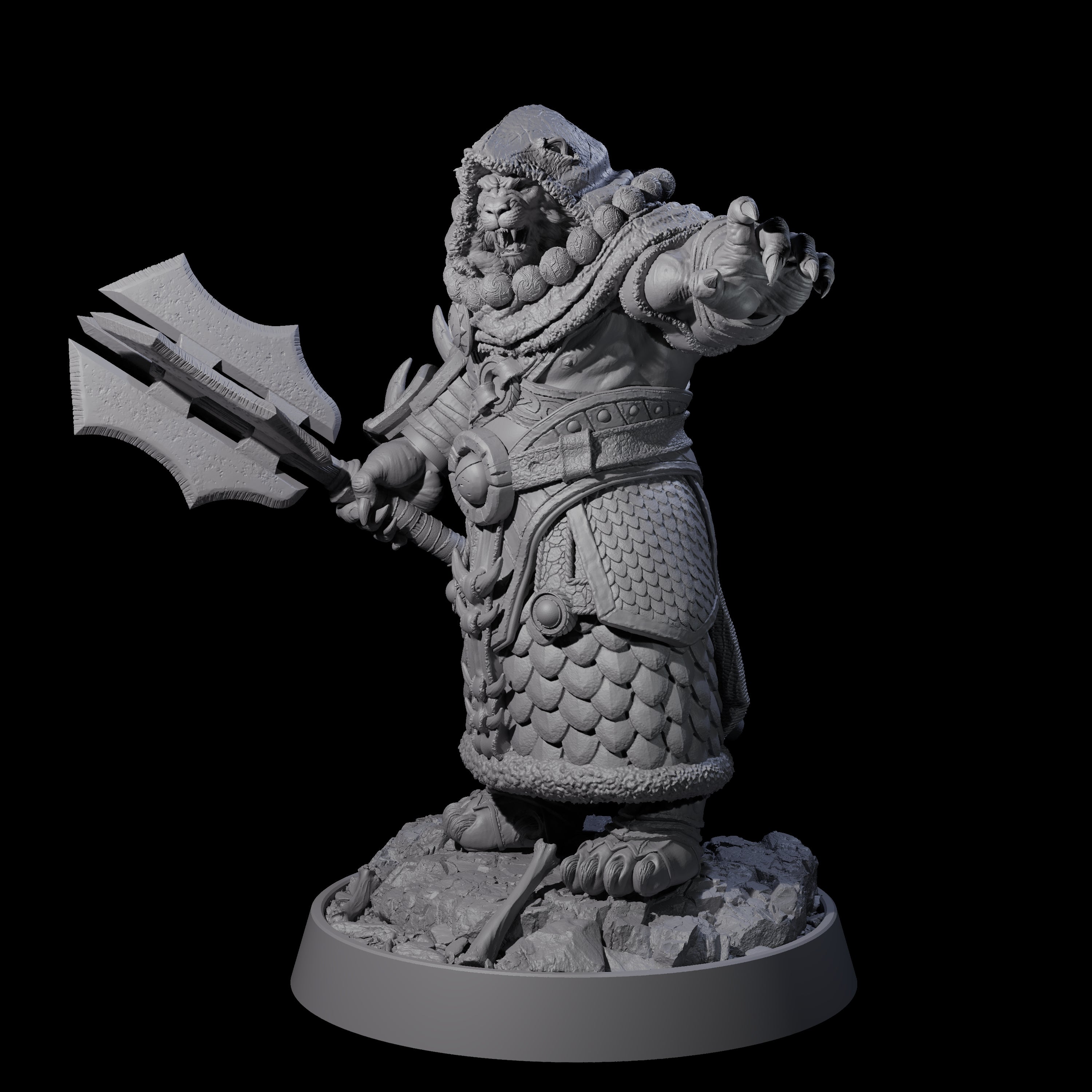 Wandering Leonin Nomad B Miniature for Dungeons and Dragons, Pathfinder or other TTRPGs