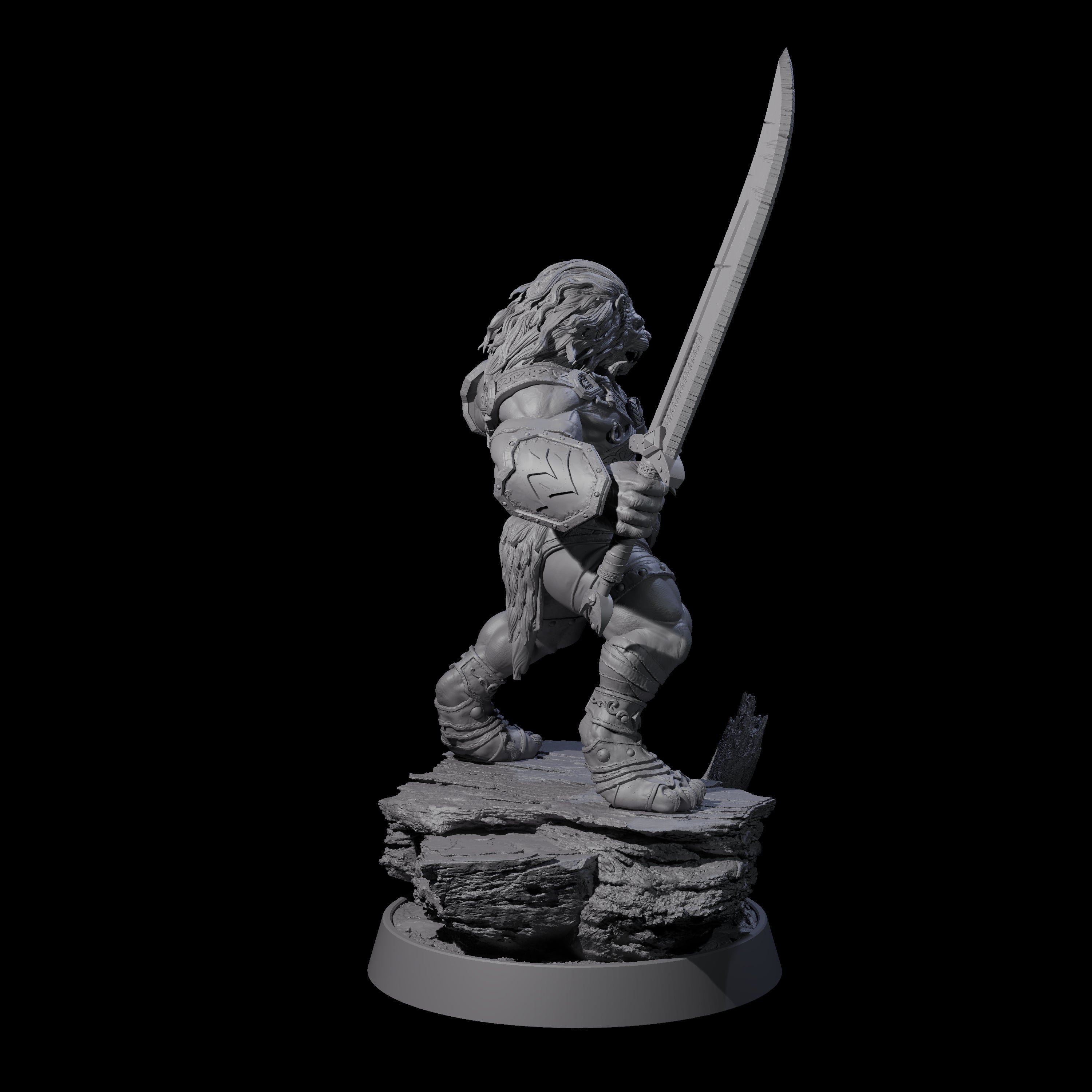 Wandering Leonin Nomad C Miniature for Dungeons and Dragons, Pathfinder or other TTRPGs