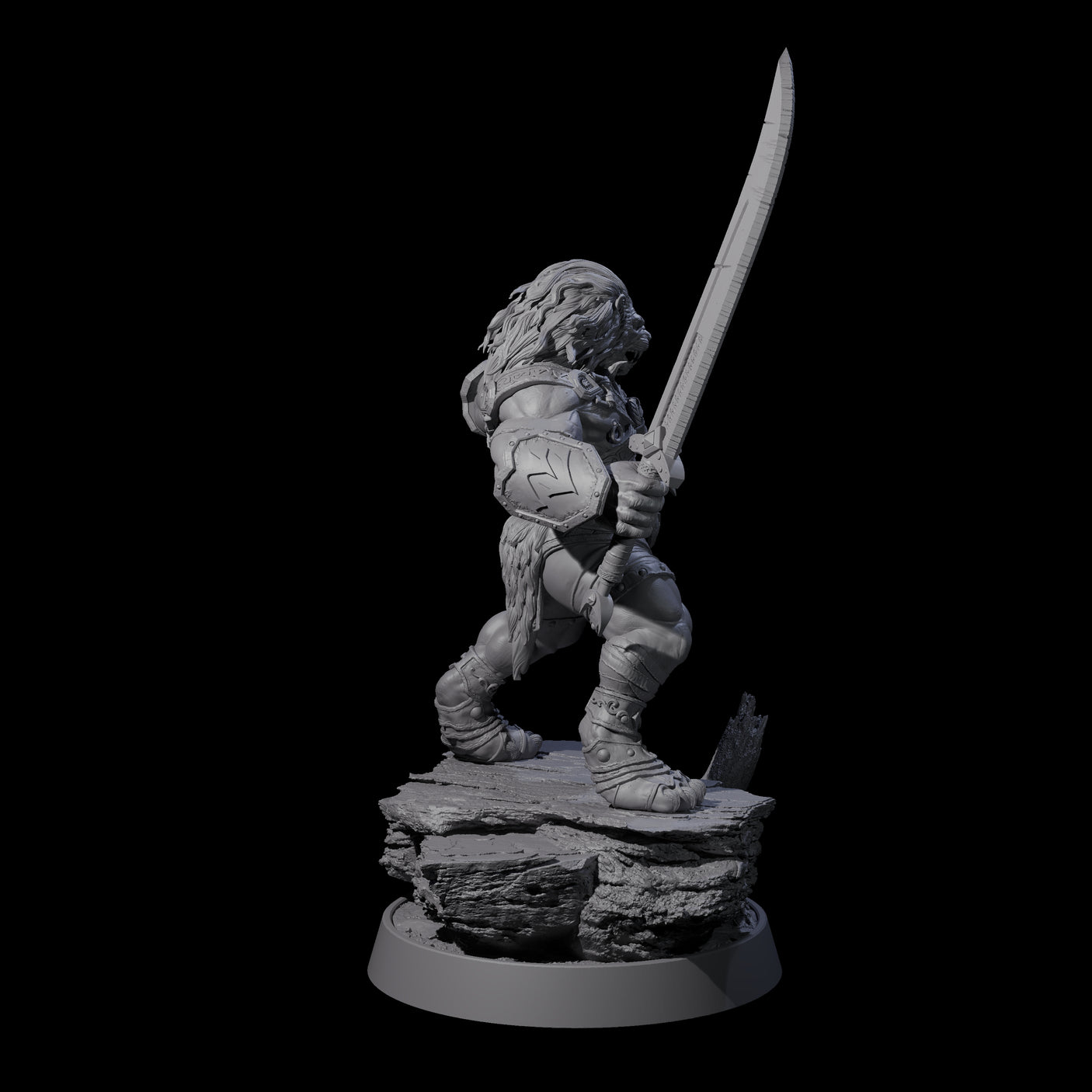 Wandering Leonin Nomad C Miniature for Dungeons and Dragons, Pathfinder or other TTRPGs