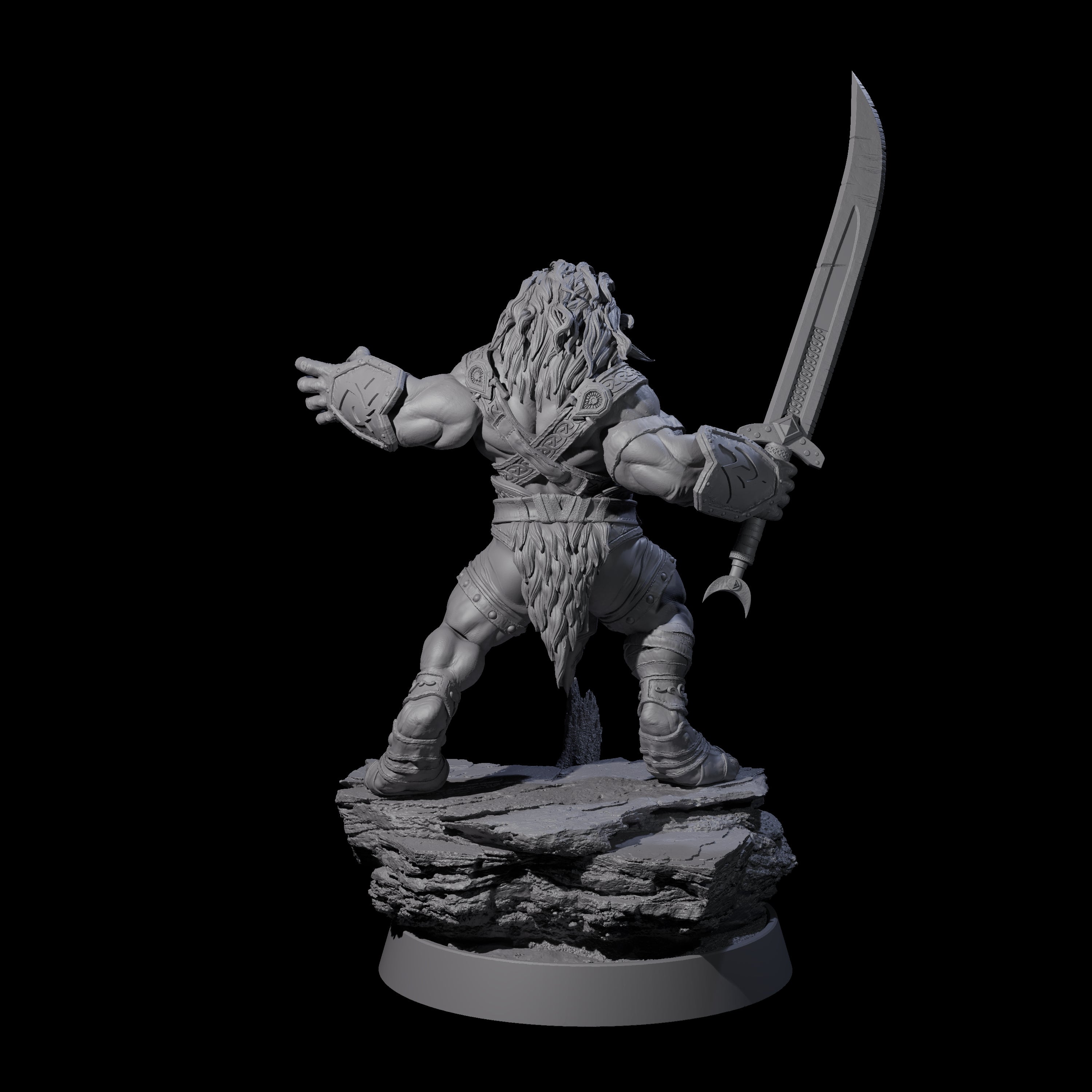 Wandering Leonin Nomad C Miniature for Dungeons and Dragons, Pathfinder or other TTRPGs