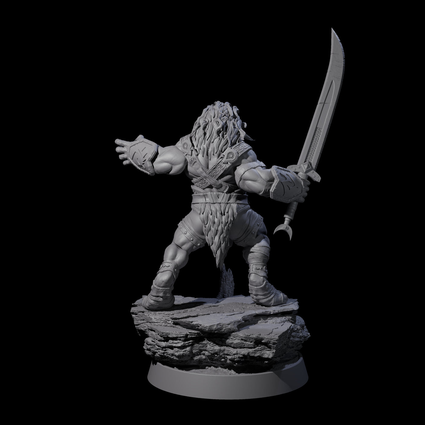 Wandering Leonin Nomad C Miniature for Dungeons and Dragons, Pathfinder or other TTRPGs