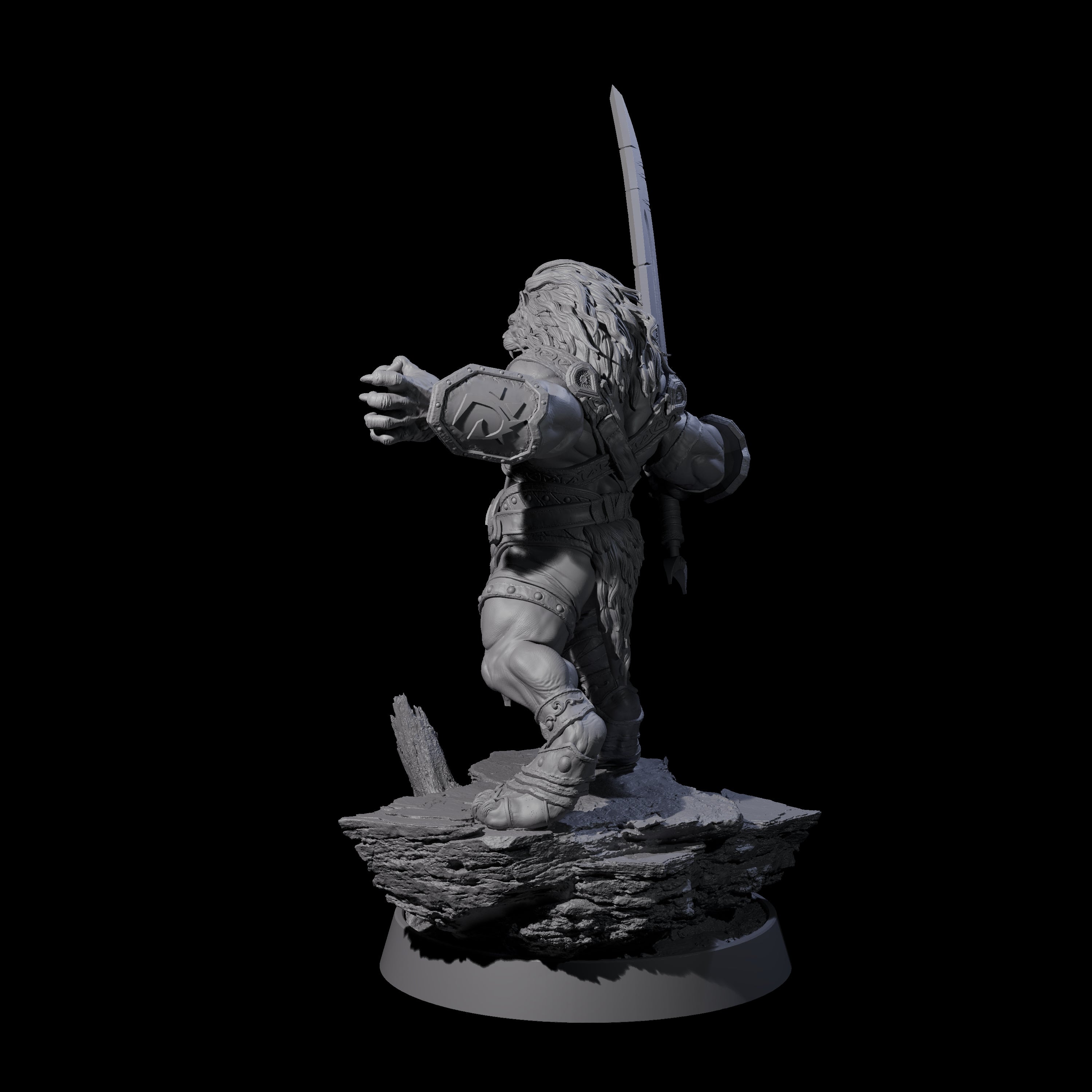 Wandering Leonin Nomad C Miniature for Dungeons and Dragons, Pathfinder or other TTRPGs