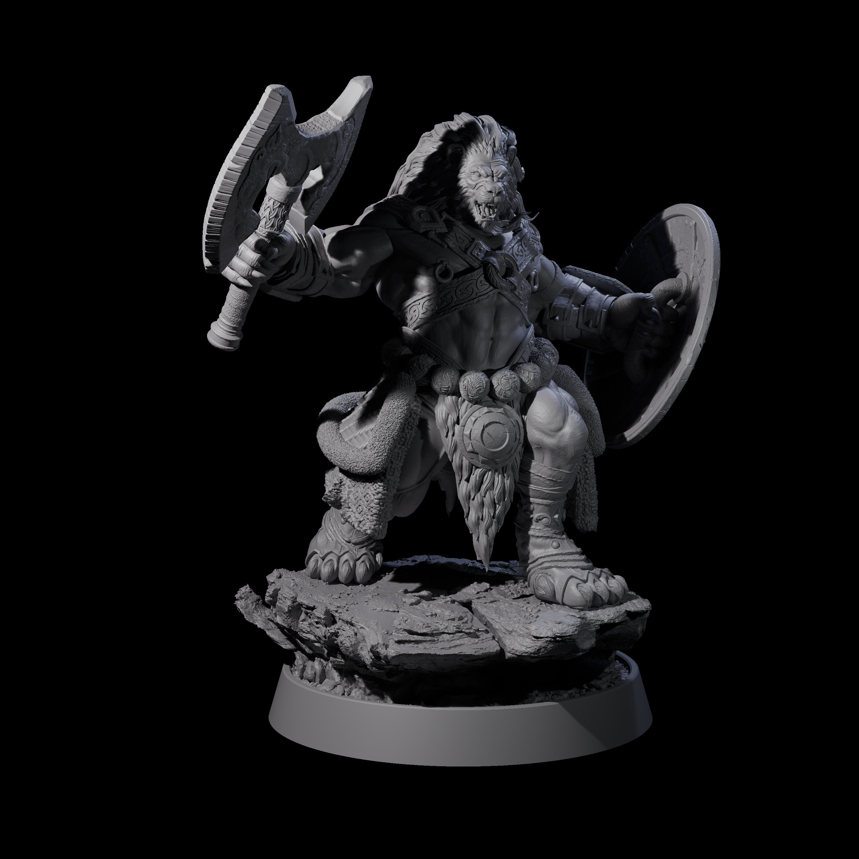 Wandering Leonin Nomad D Miniature for Dungeons and Dragons, Pathfinder or other TTRPGs