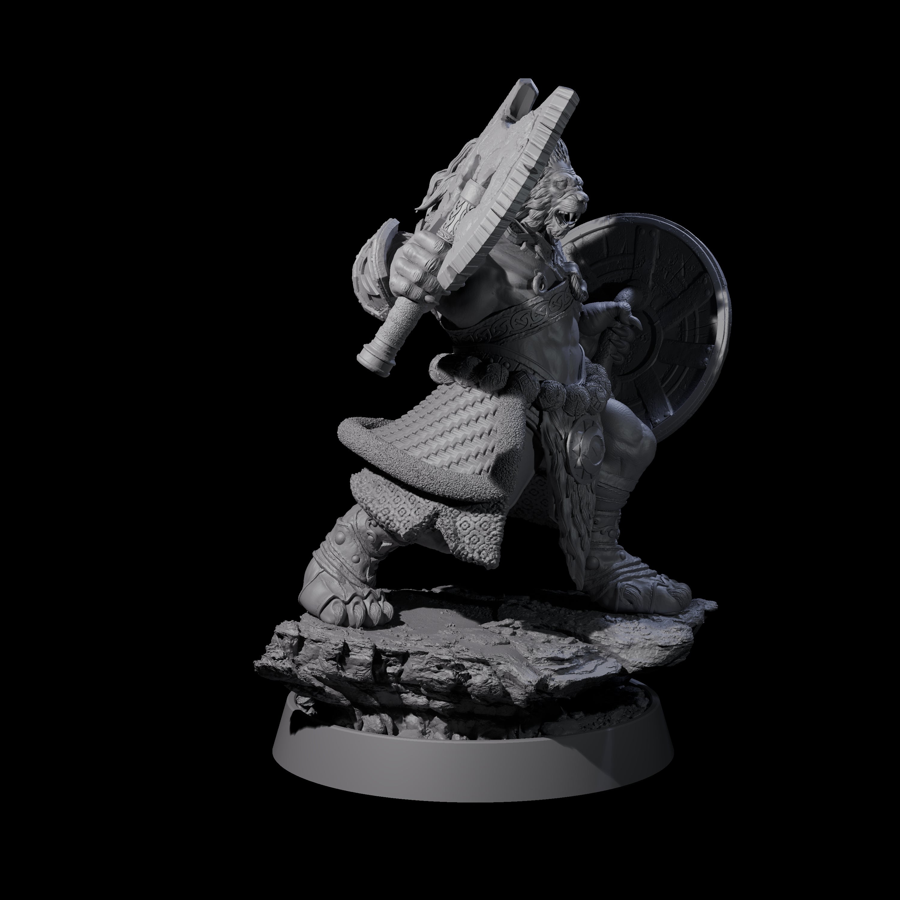 Wandering Leonin Nomad D Miniature for Dungeons and Dragons, Pathfinder or other TTRPGs