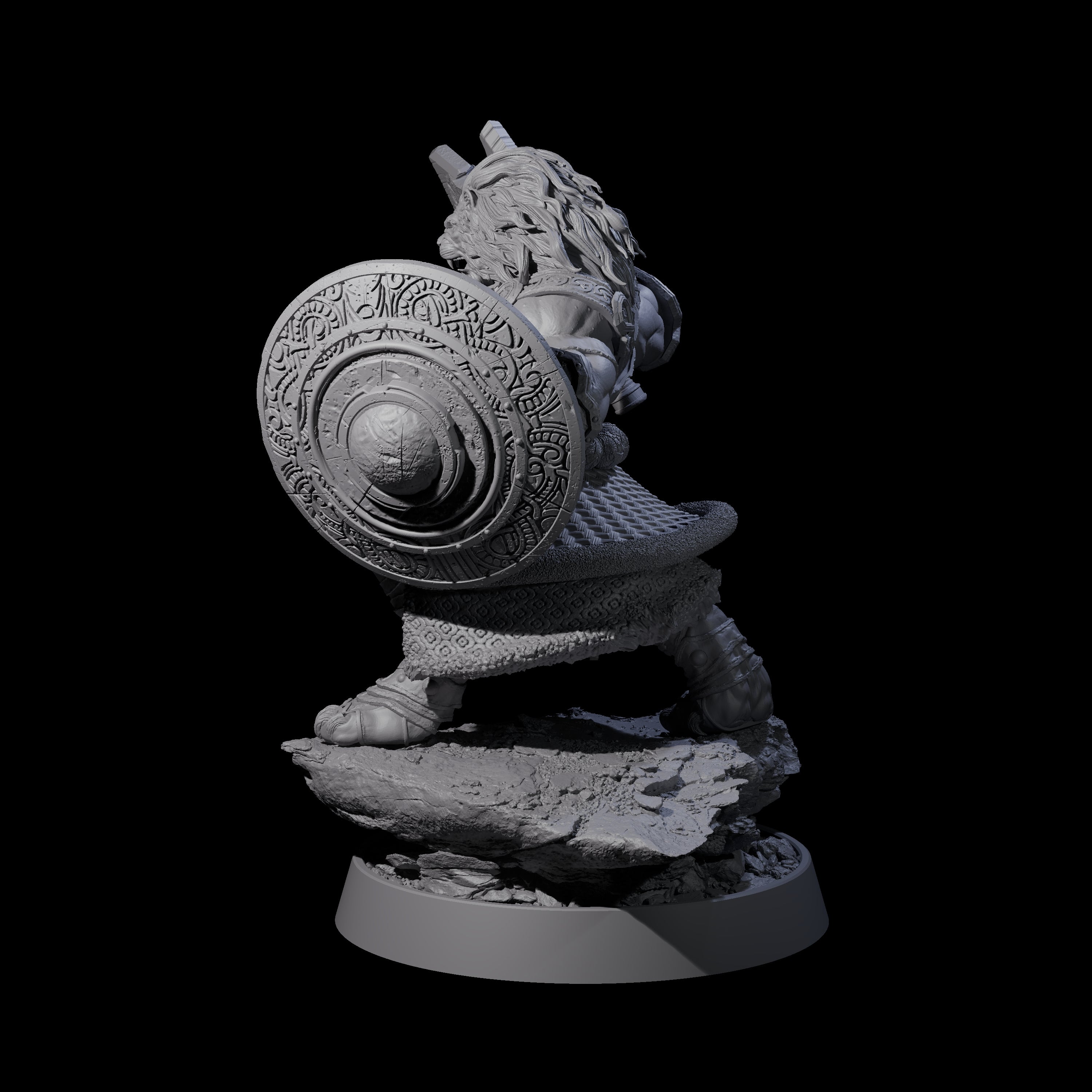 Wandering Leonin Nomad D Miniature for Dungeons and Dragons, Pathfinder or other TTRPGs