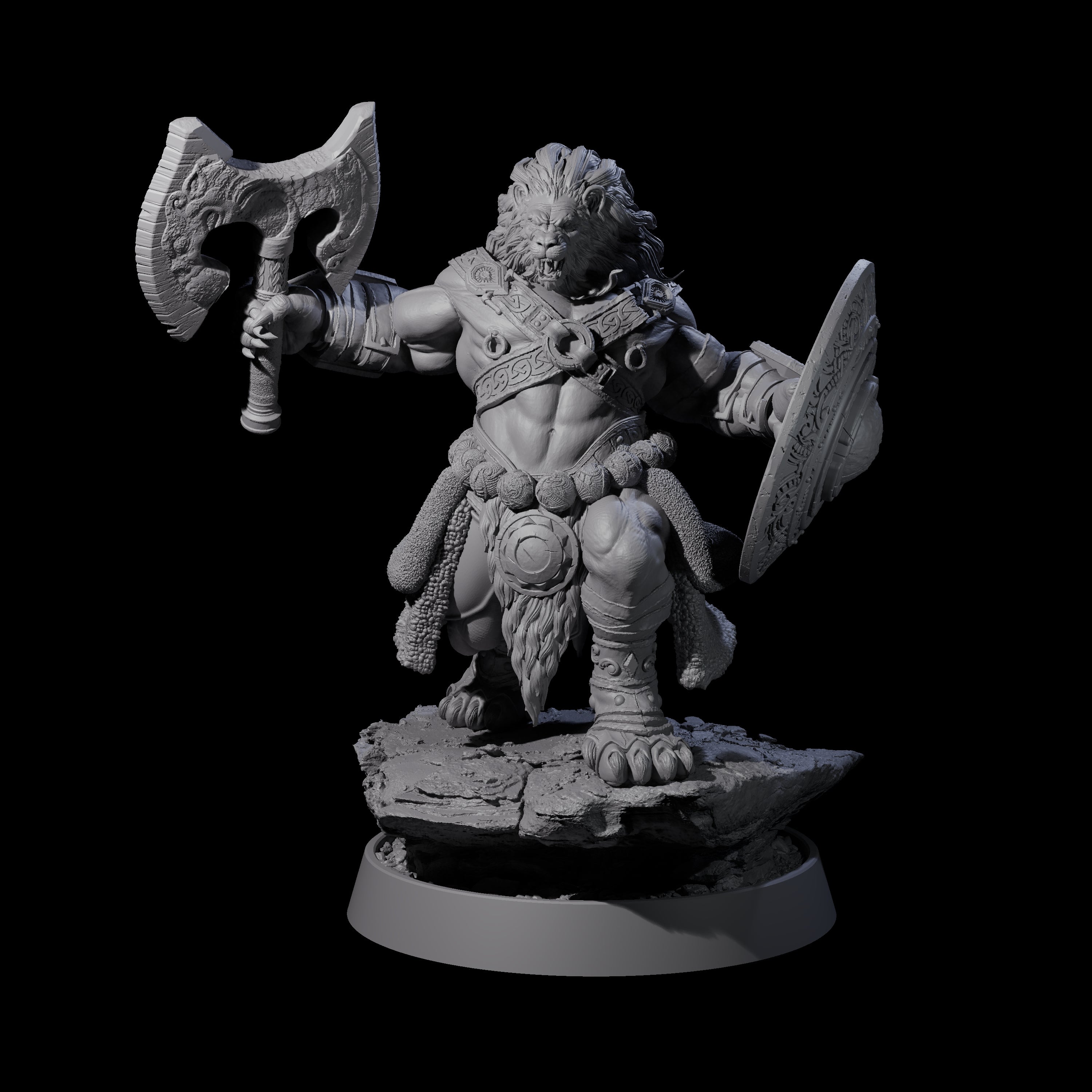 Wandering Leonin Nomad D Miniature for Dungeons and Dragons, Pathfinder or other TTRPGs