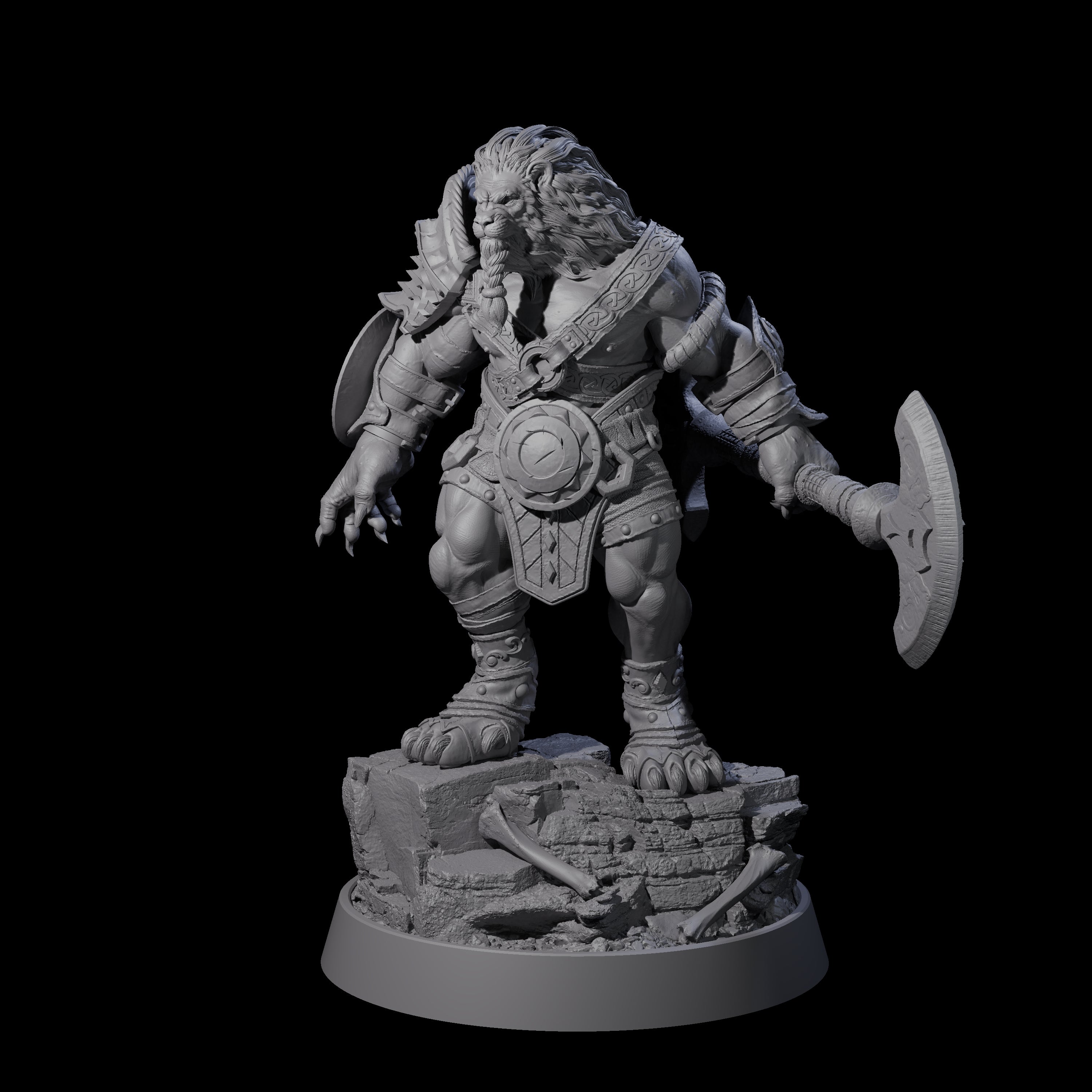Wandering Leonin Nomad E Miniature for Dungeons and Dragons, Pathfinder or other TTRPGs