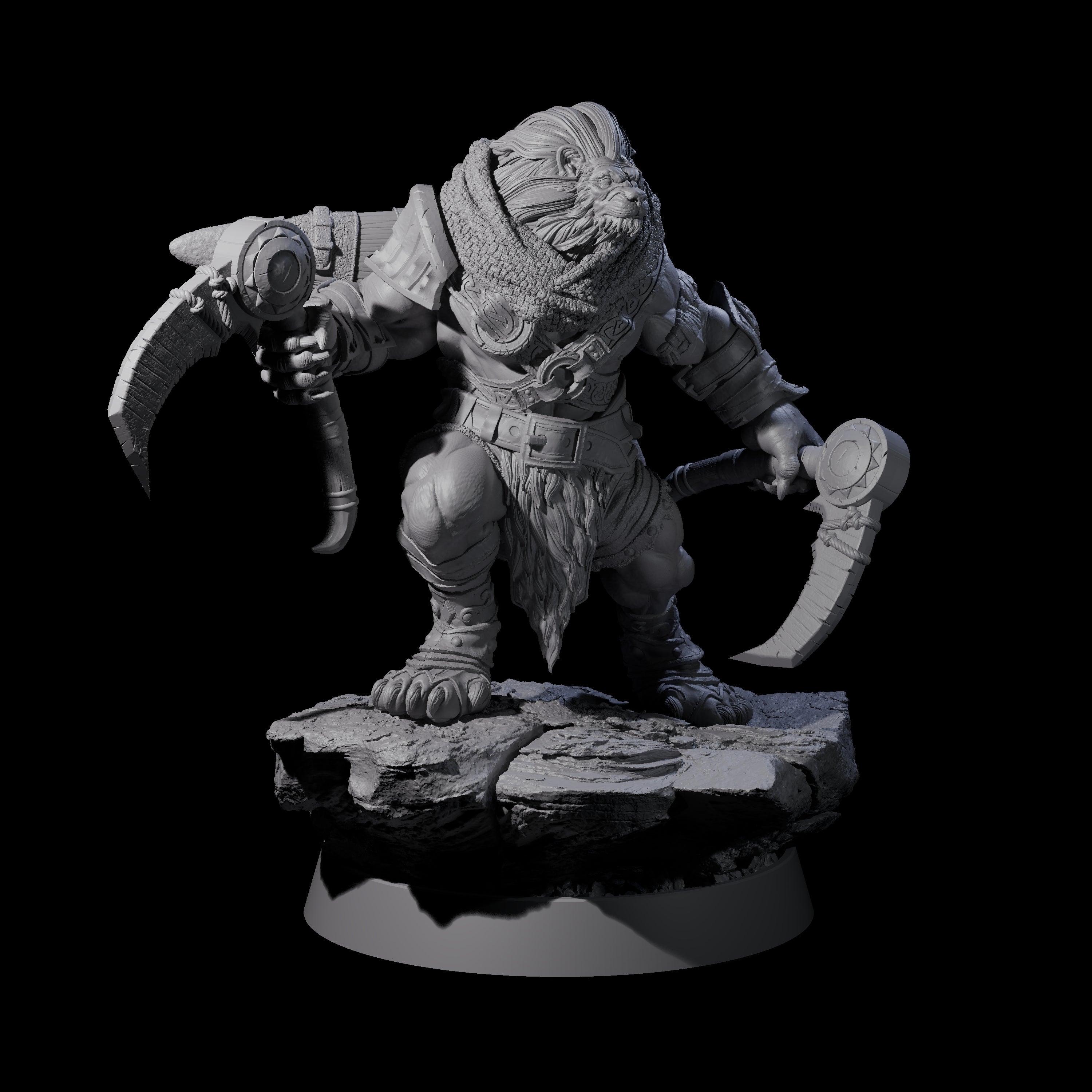 Wandering Leonin Nomad G Miniature for Dungeons and Dragons, Pathfinder or other TTRPGs