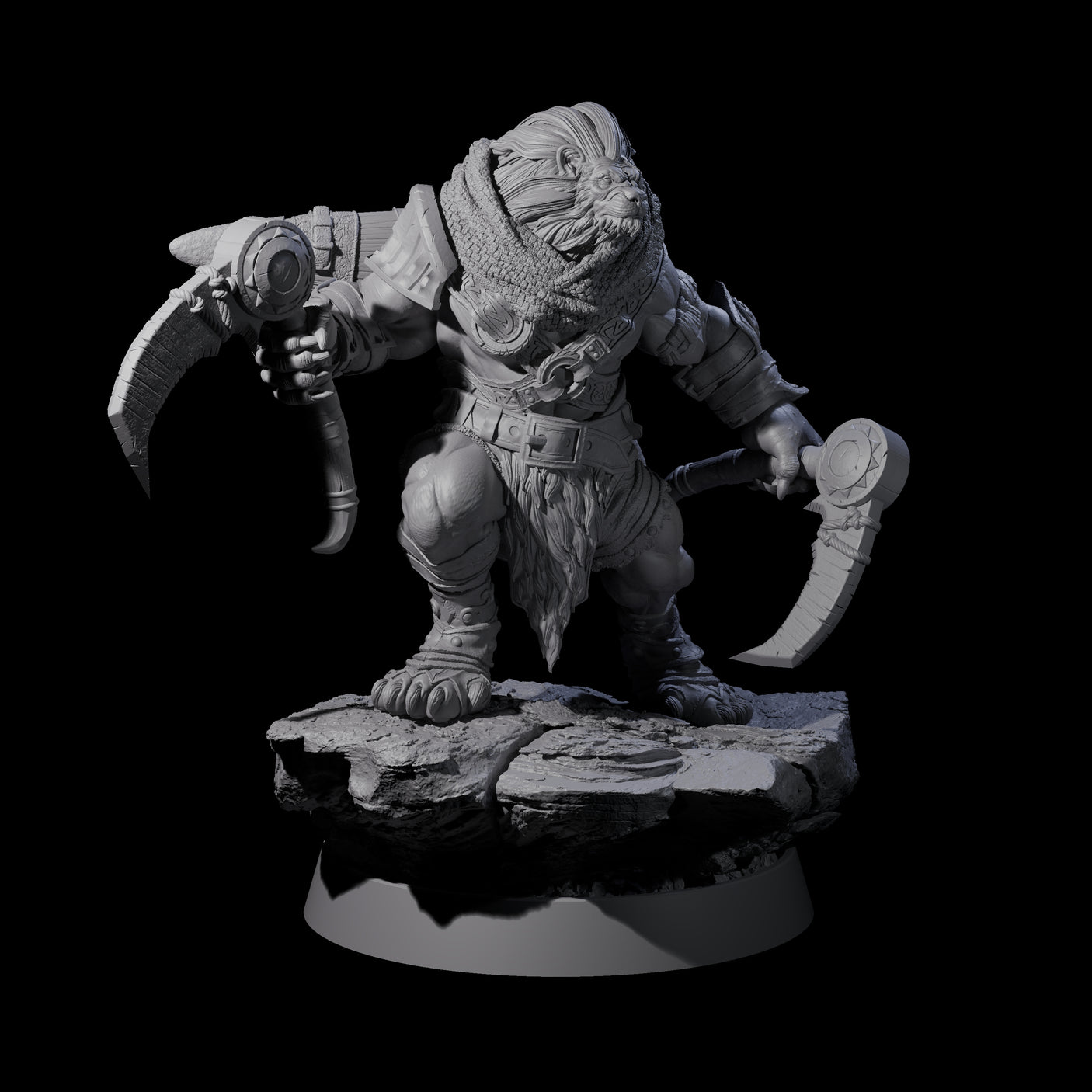 Wandering Leonin Nomad G Miniature for Dungeons and Dragons, Pathfinder or other TTRPGs