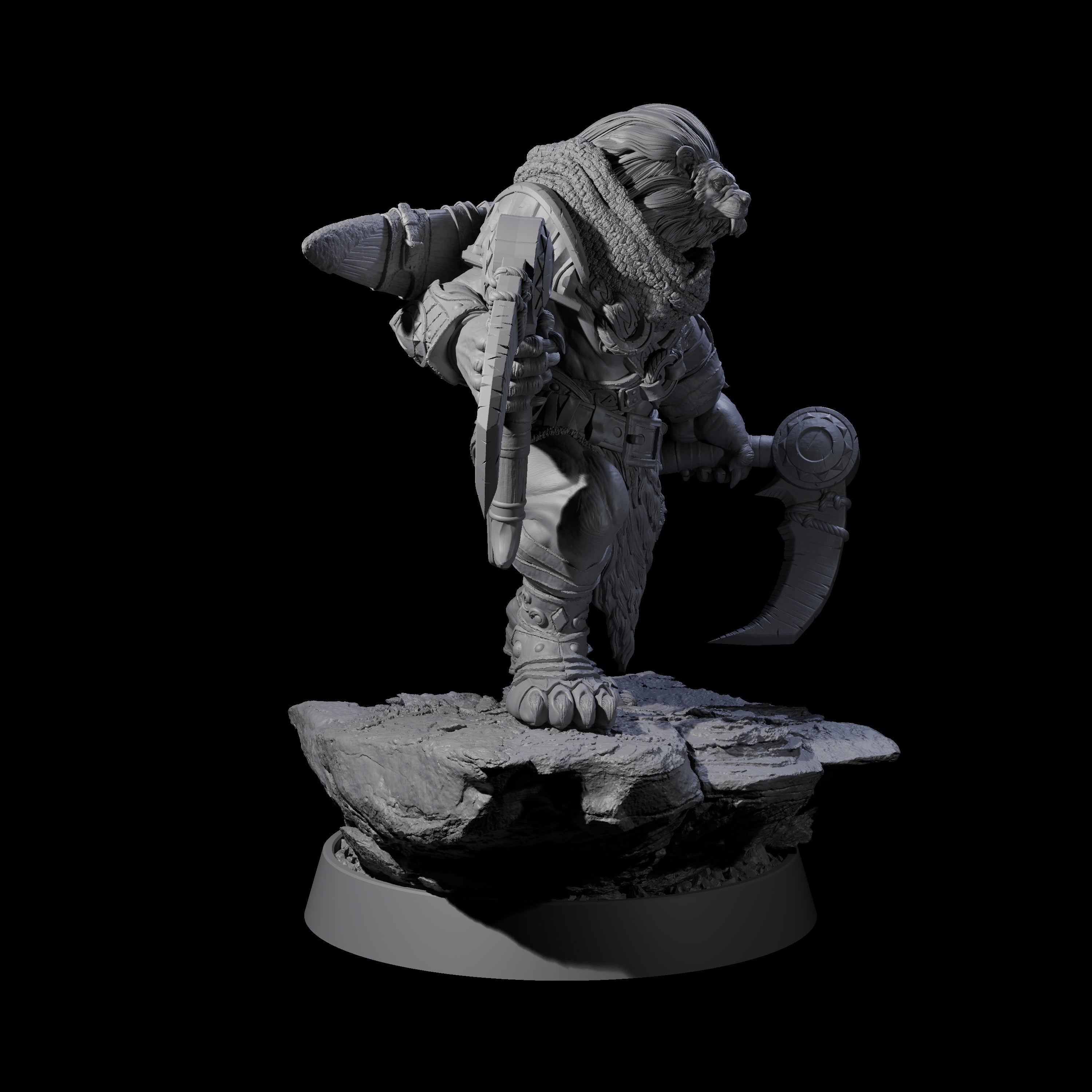 Wandering Leonin Nomad G Miniature for Dungeons and Dragons, Pathfinder or other TTRPGs