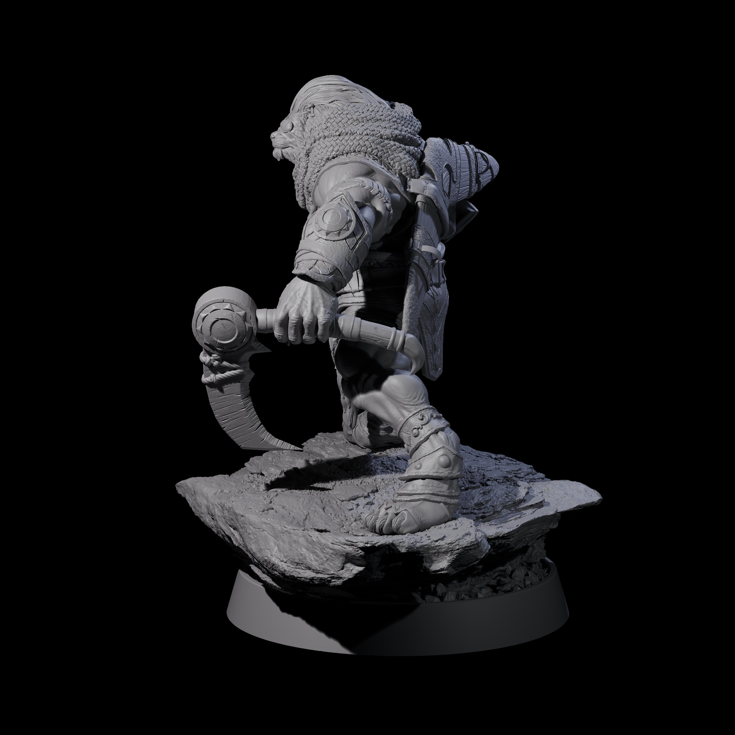 Wandering Leonin Nomad G Miniature for Dungeons and Dragons, Pathfinder or other TTRPGs