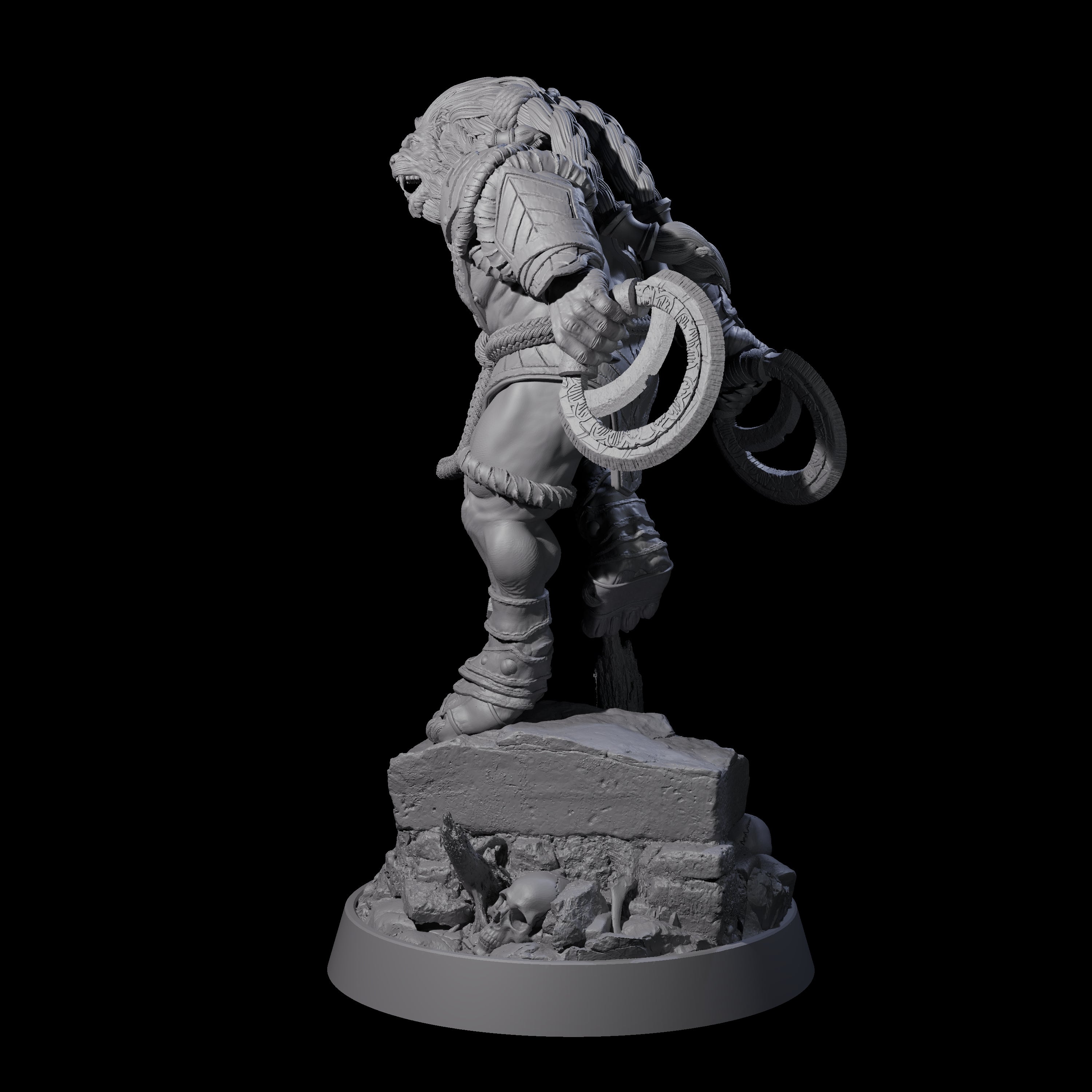 Wandering Leonin Nomad H Miniature for Dungeons and Dragons, Pathfinder or other TTRPGs
