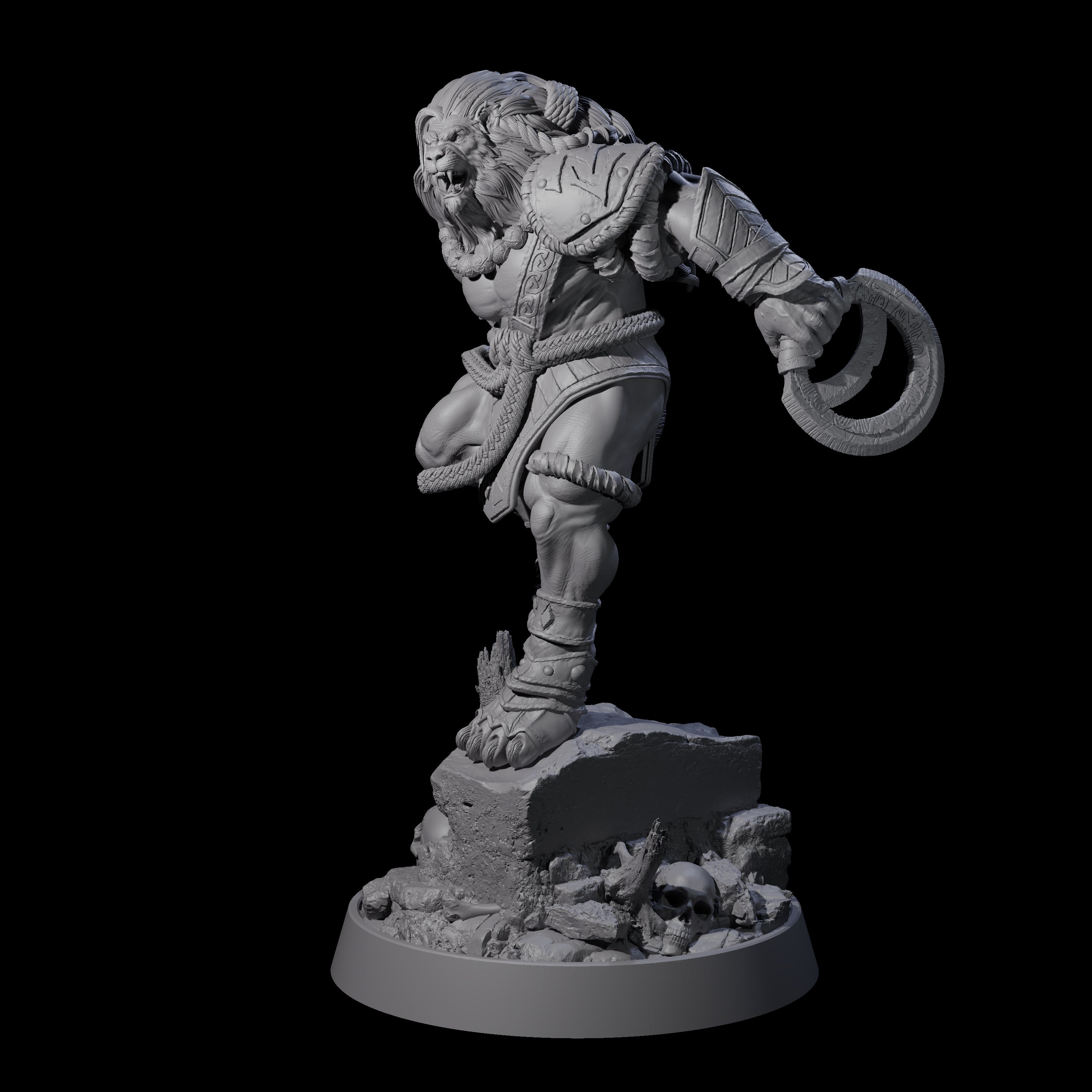 Wandering Leonin Nomad H Miniature for Dungeons and Dragons, Pathfinder or other TTRPGs