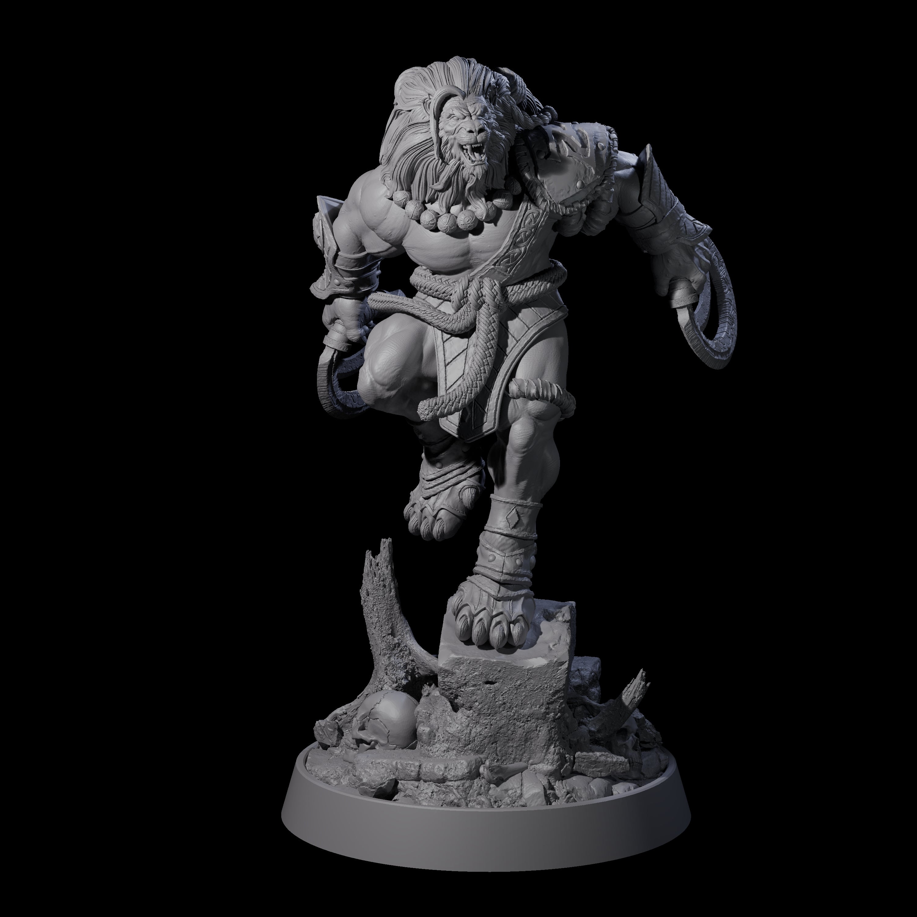Wandering Leonin Nomad H Miniature for Dungeons and Dragons, Pathfinder or other TTRPGs