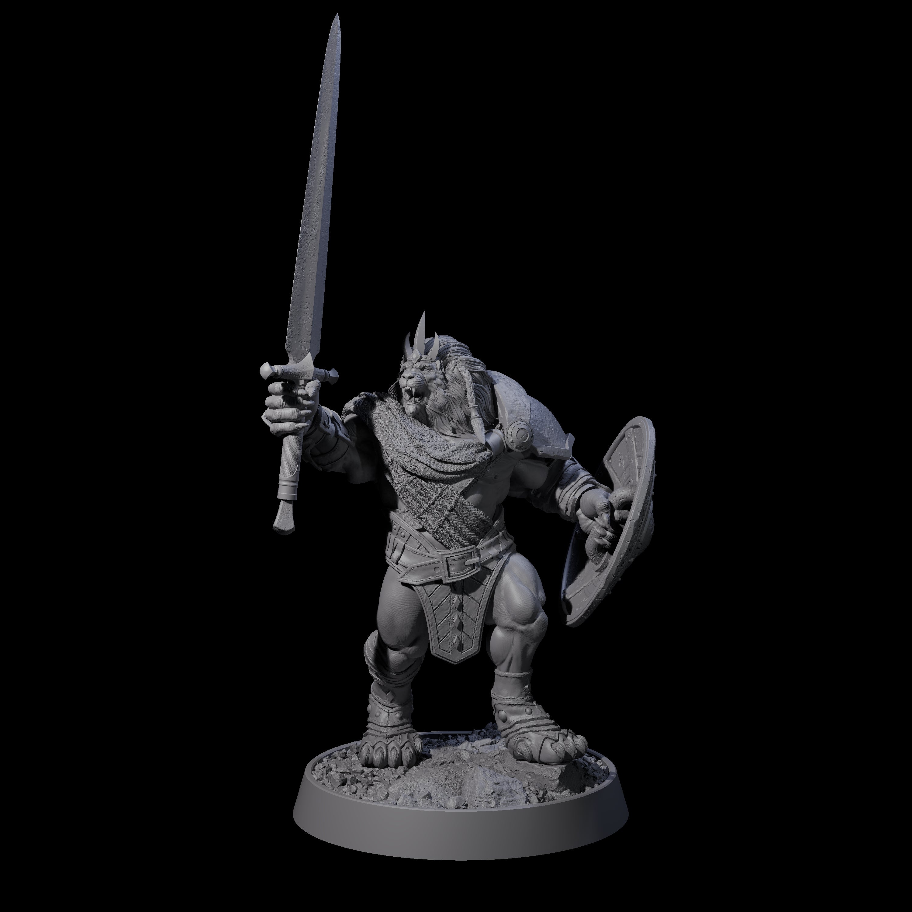 Wandering Leonin Nomad I Miniature for Dungeons and Dragons, Pathfinder or other TTRPGs