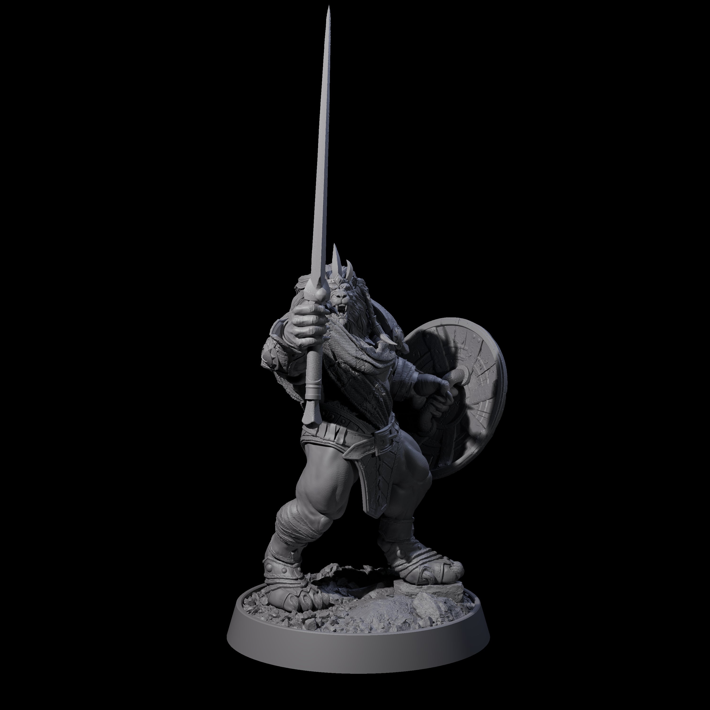 Wandering Leonin Nomad I Miniature for Dungeons and Dragons, Pathfinder or other TTRPGs