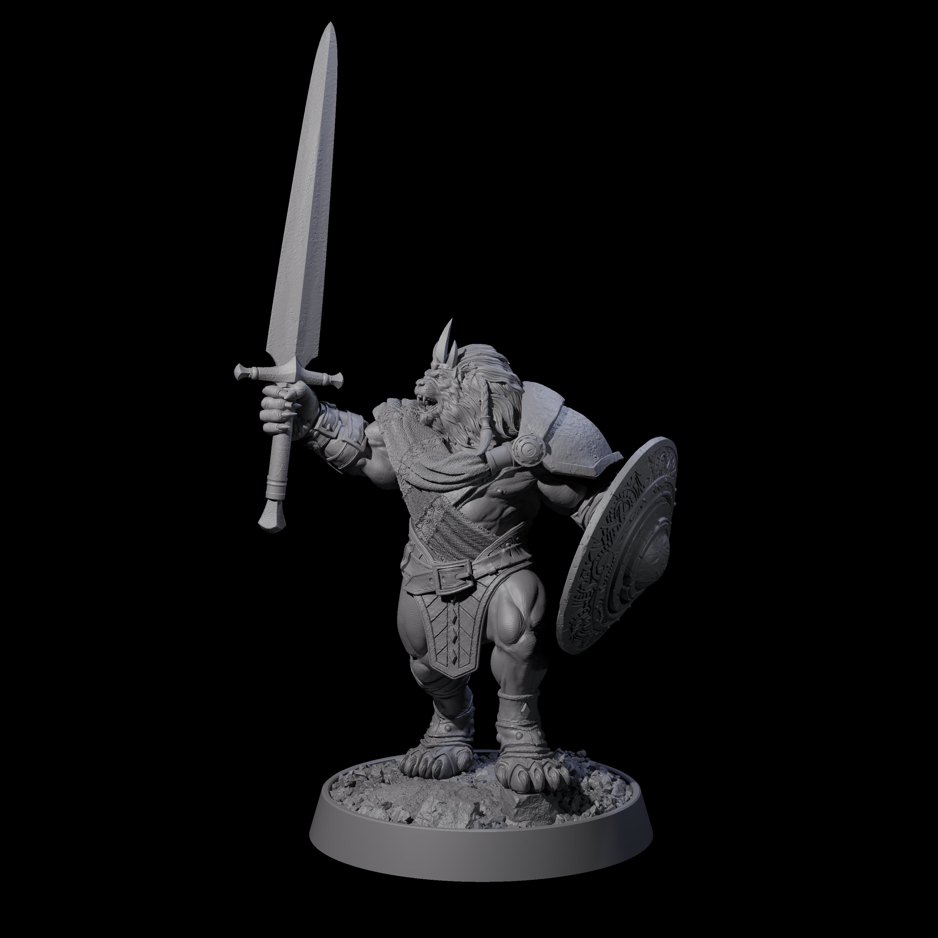 Wandering Leonin Nomad I Miniature for Dungeons and Dragons, Pathfinder or other TTRPGs