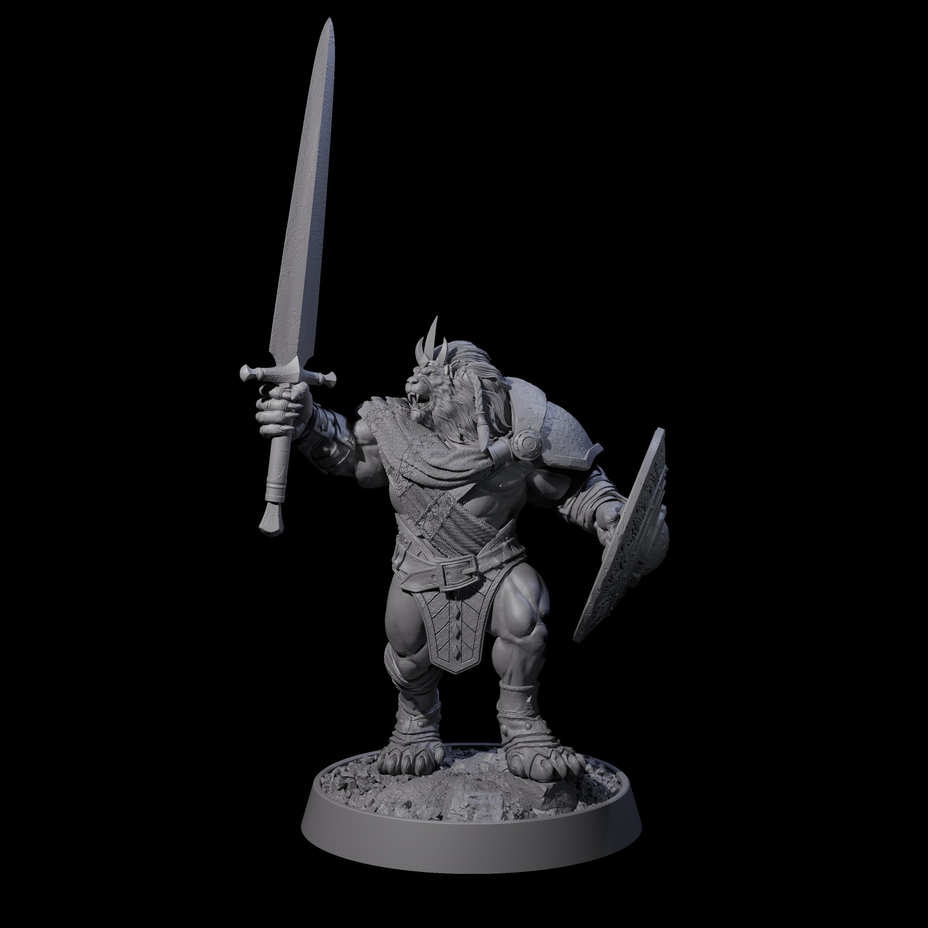 Wandering Leonin Nomad I Miniature for Dungeons and Dragons, Pathfinder or other TTRPGs