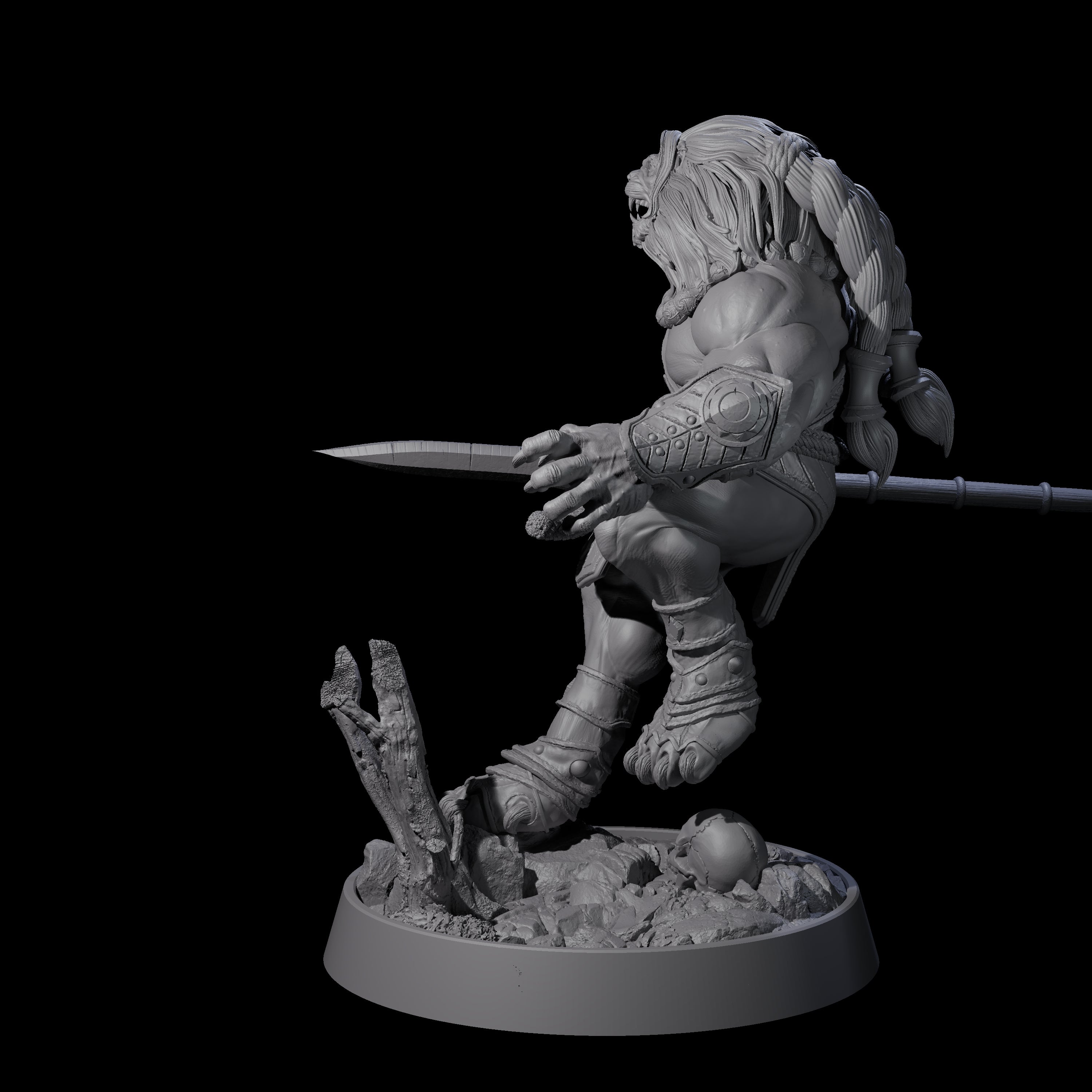 Wandering Leonin Nomad J Miniature for Dungeons and Dragons, Pathfinder or other TTRPGs