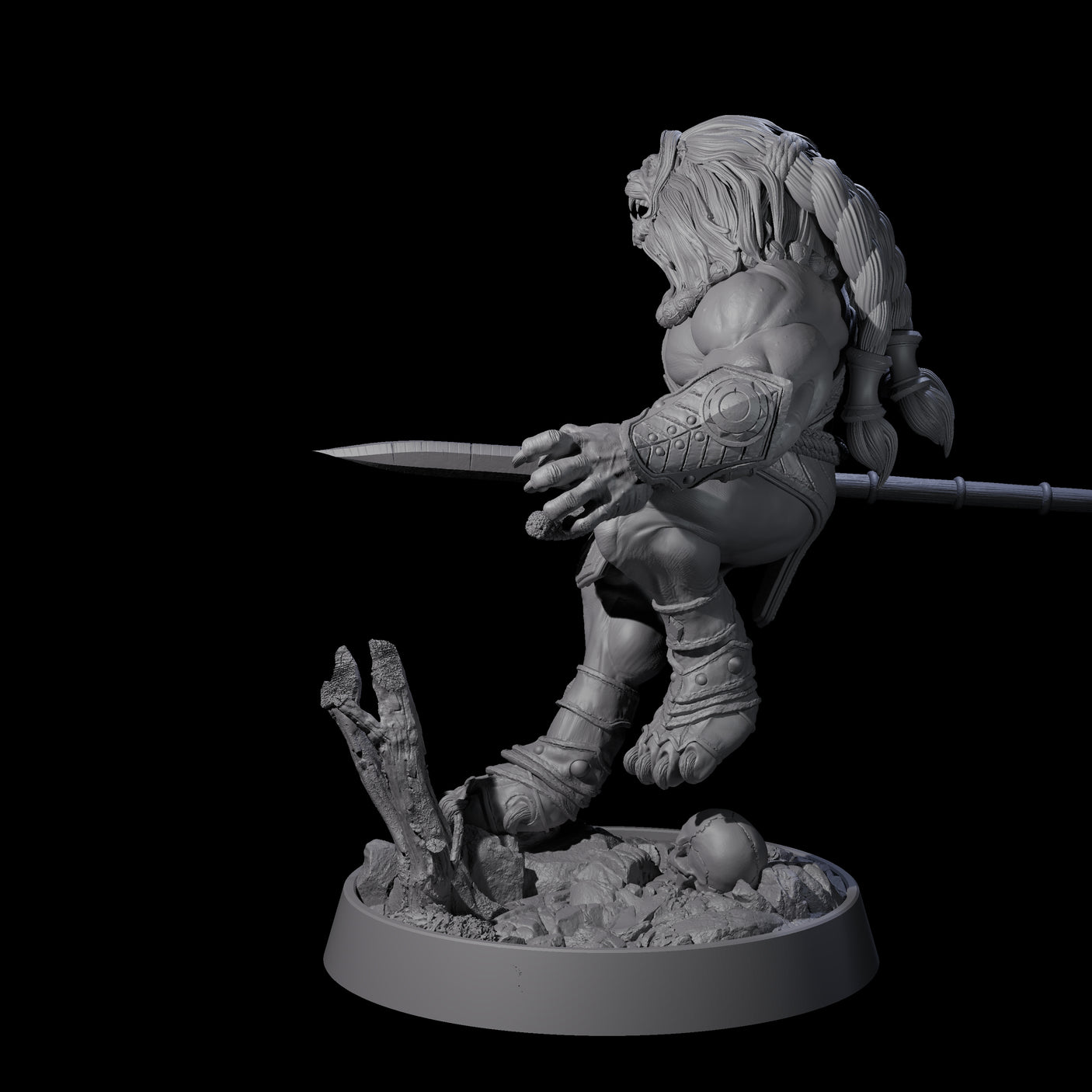 Wandering Leonin Nomad J Miniature for Dungeons and Dragons, Pathfinder or other TTRPGs