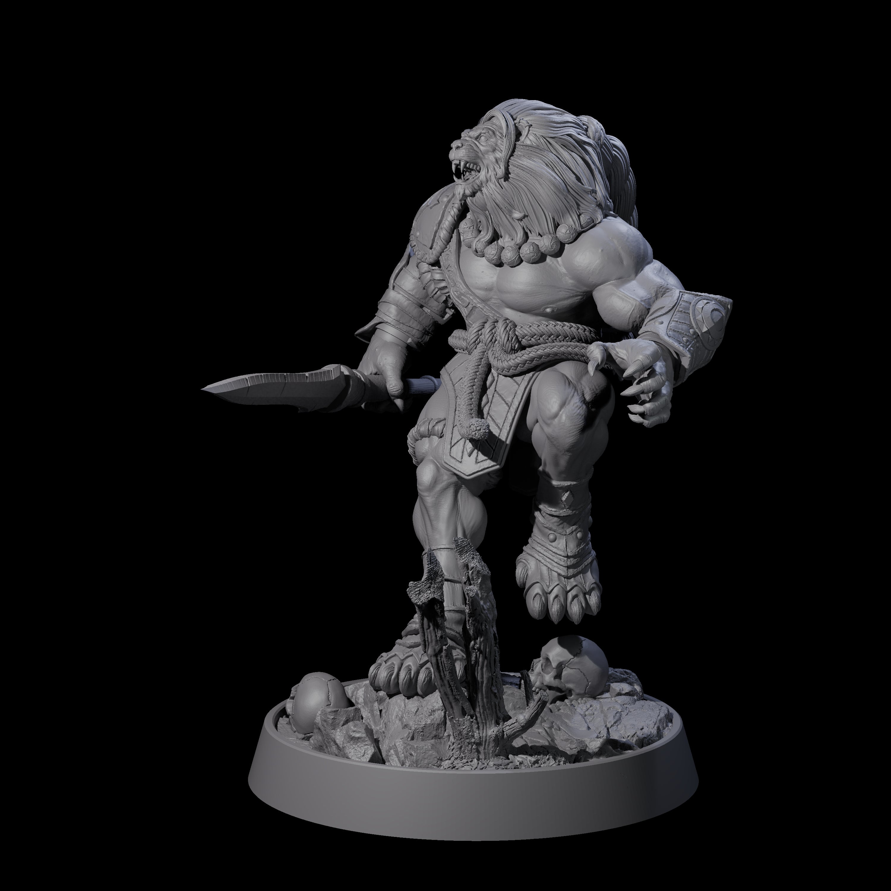Wandering Leonin Nomad J Miniature for Dungeons and Dragons, Pathfinder or other TTRPGs