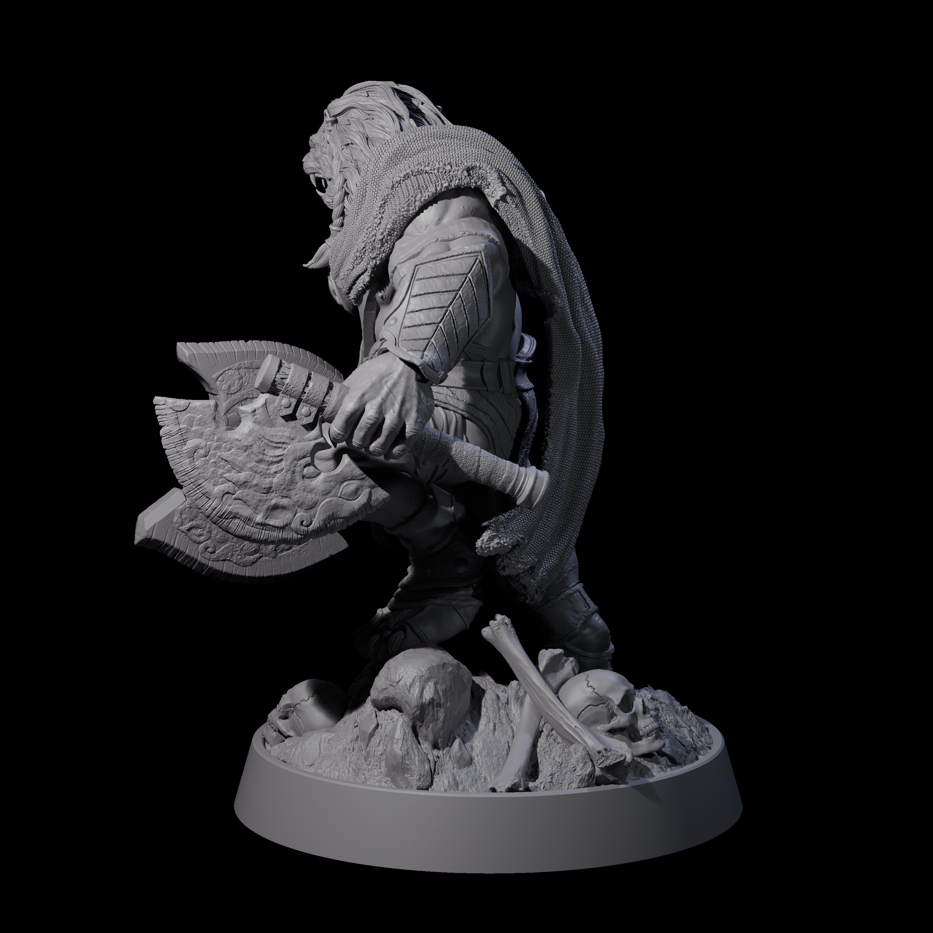 Wandering Leonin Nomad K Miniature for Dungeons and Dragons, Pathfinder or other TTRPGs
