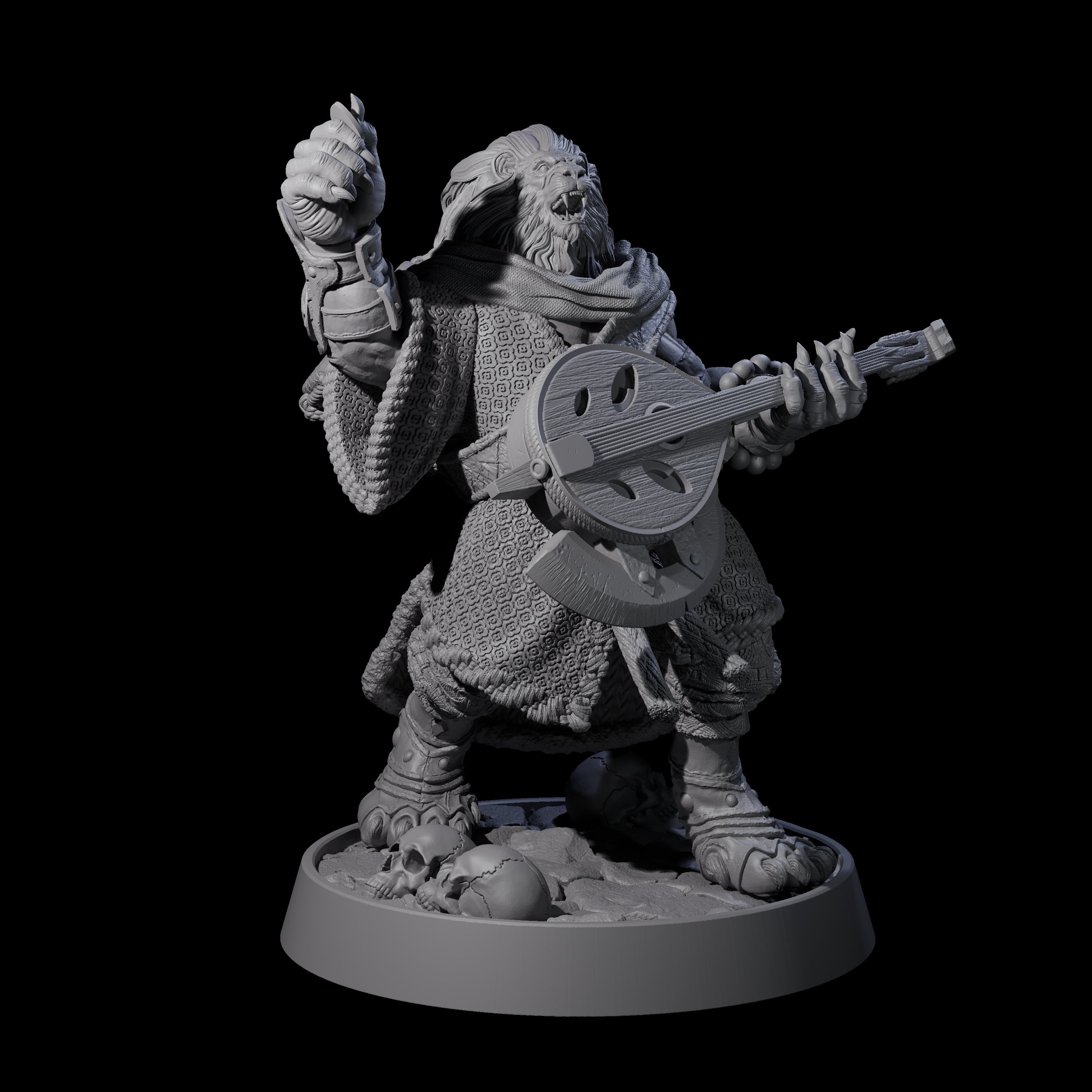 Wandering Leonin Nomad L Miniature for Dungeons and Dragons, Pathfinder or other TTRPGs