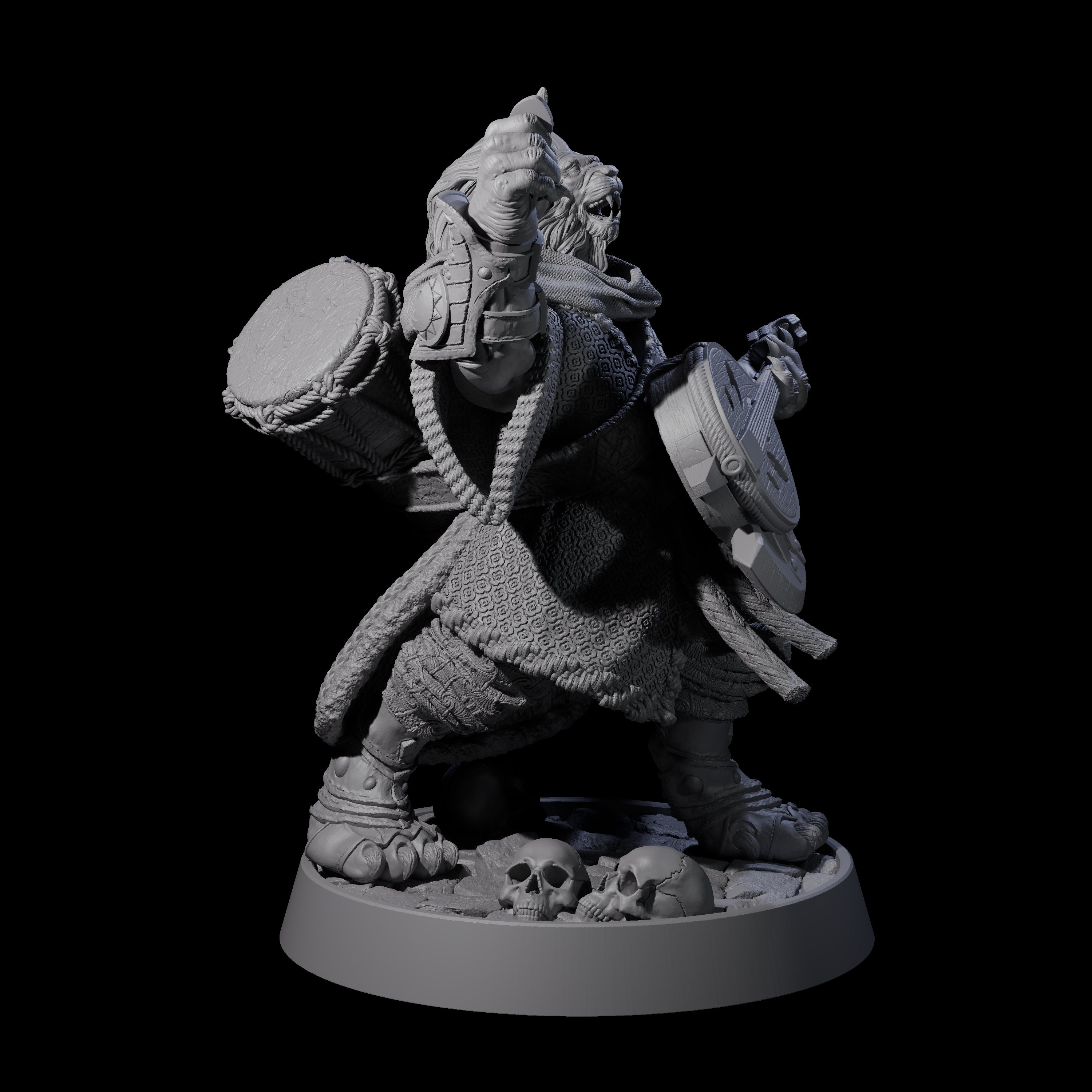 Wandering Leonin Nomad L Miniature for Dungeons and Dragons, Pathfinder or other TTRPGs