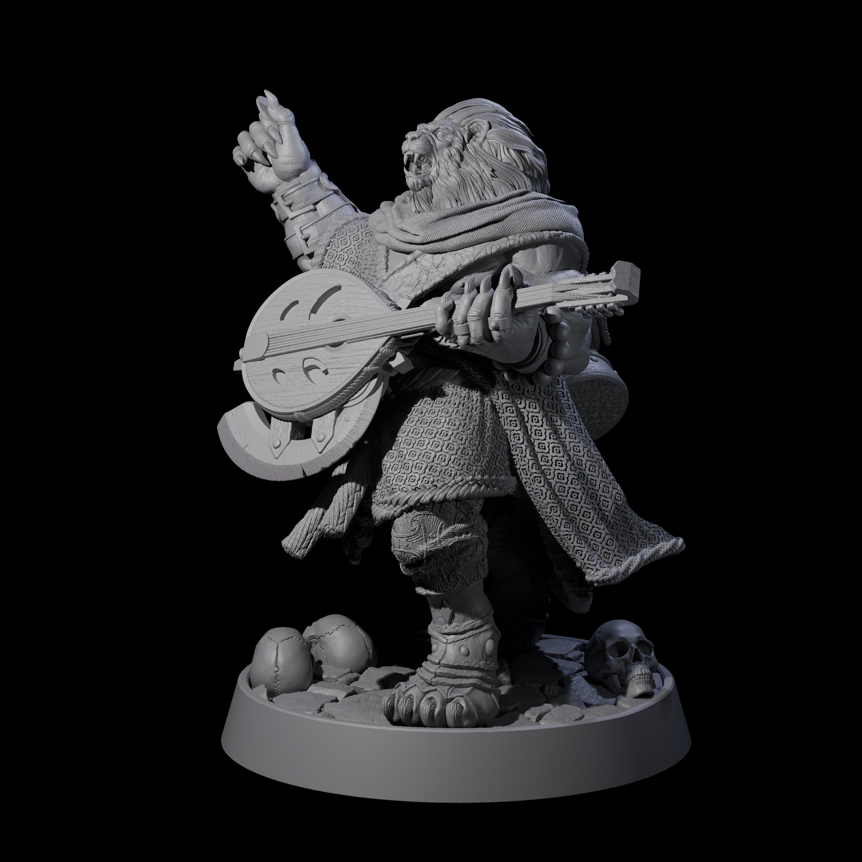 Wandering Leonin Nomad L Miniature for Dungeons and Dragons, Pathfinder or other TTRPGs